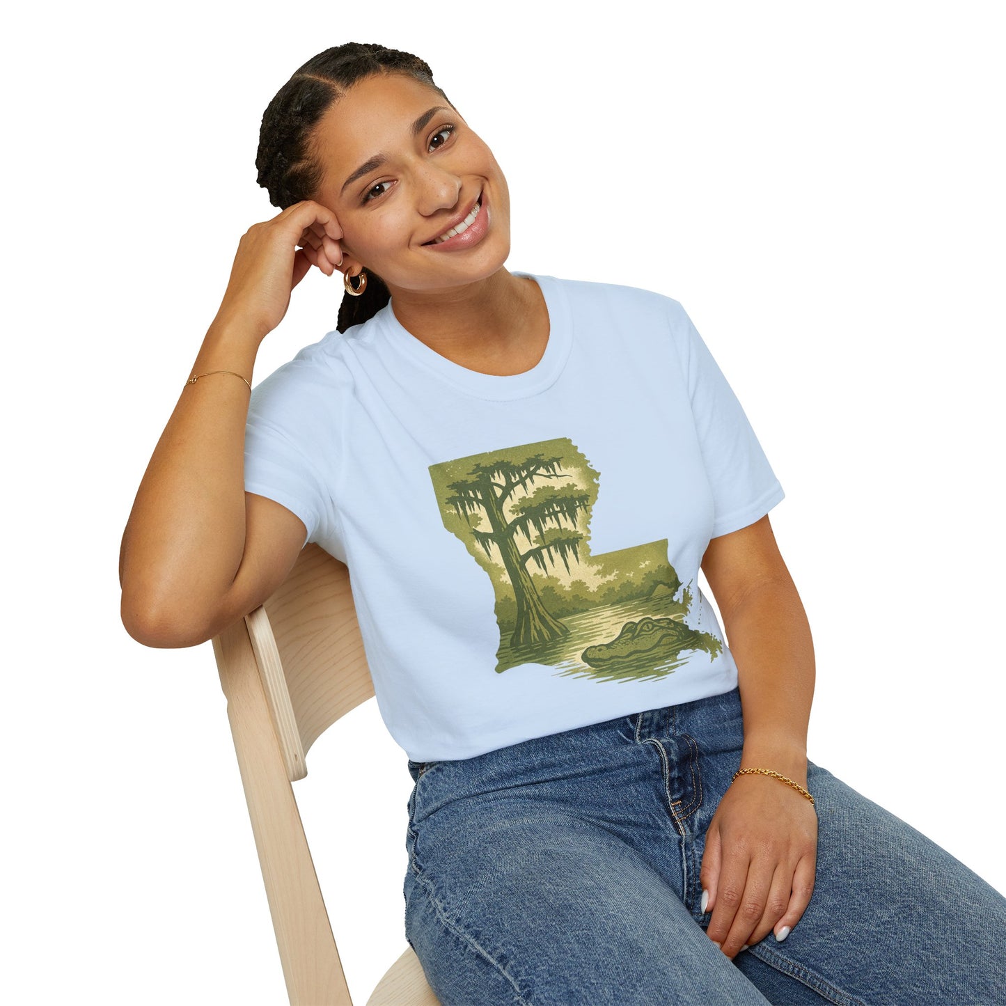 Louisiana Nature T-Shirt, Gift for Nature Lovers, Unisex Tee, Travel Souvenir, Outdoor Enthusiast Apparel, Urban Jungle Style