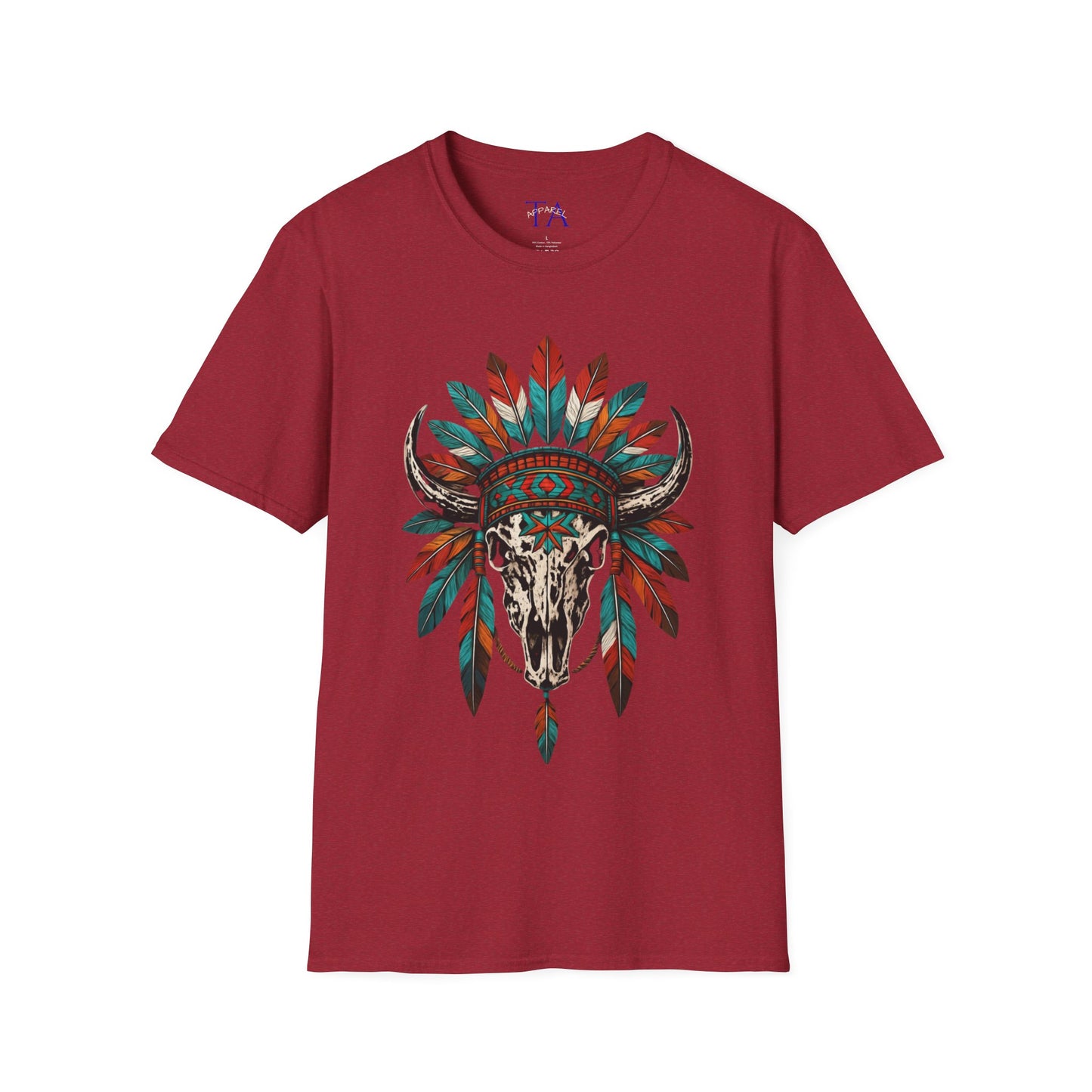 Native American Bull Skull Unisex T-Shirt