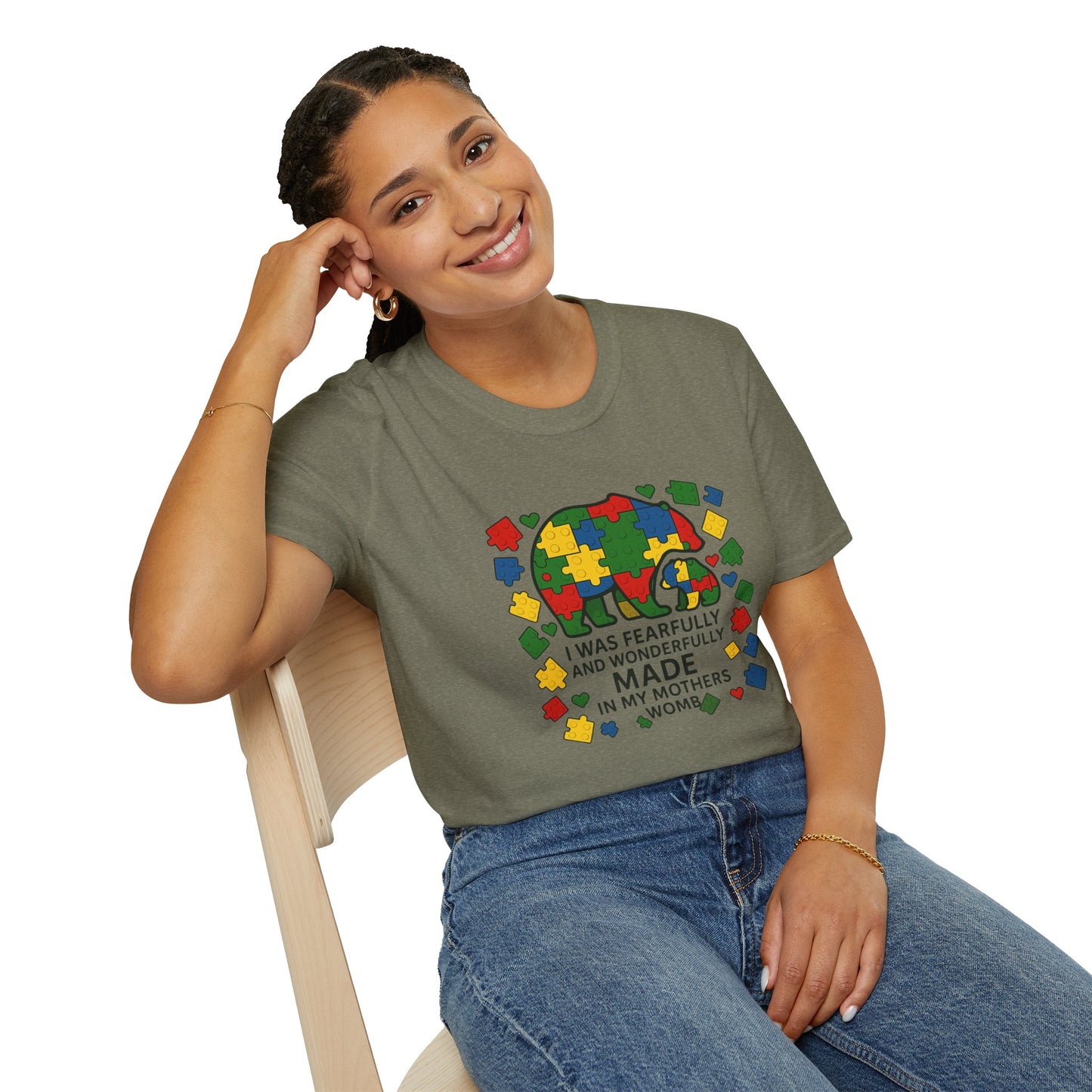 Autism Lego Mama Bear T-Shirt