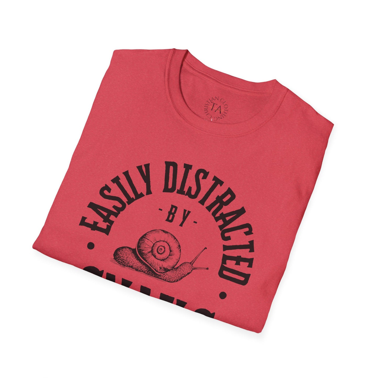 Easily Distracted by Snails Unisex T-Shirt - Cute Graphic Tee for Animal Lovers