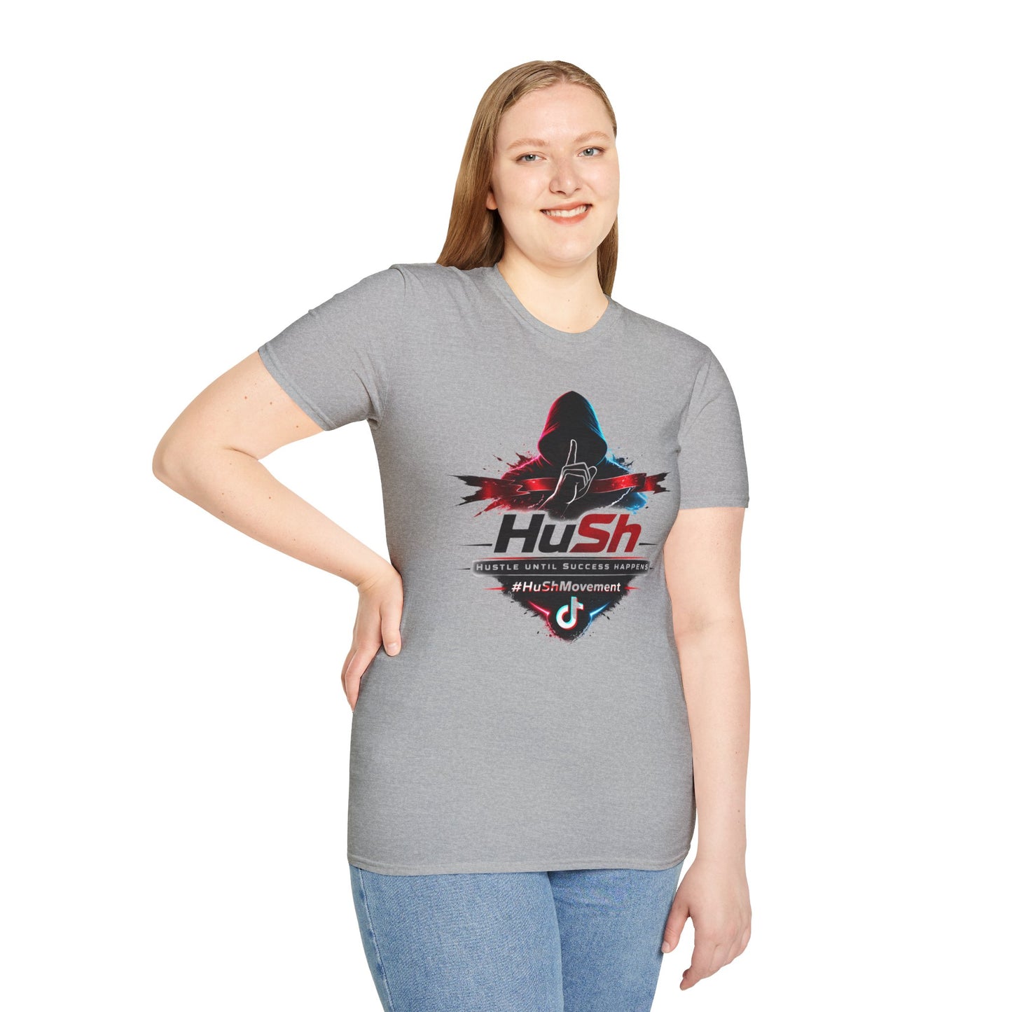 #HuSh silhouette graphic Tee | Hustle Until Success Happens, #HuShMovement