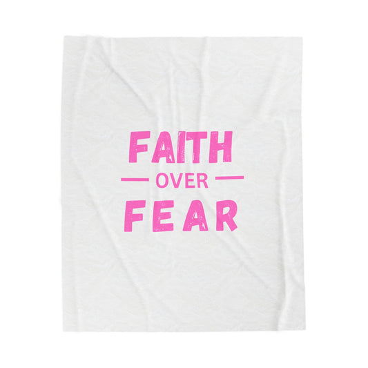 Faith Inspired Faith Over Fear Cozy Velveteen Plush Blanket with Motivational Quote - Perfect for Home Decor, Gifts, and Comfort, Faith over Fear, Inspirational [...]