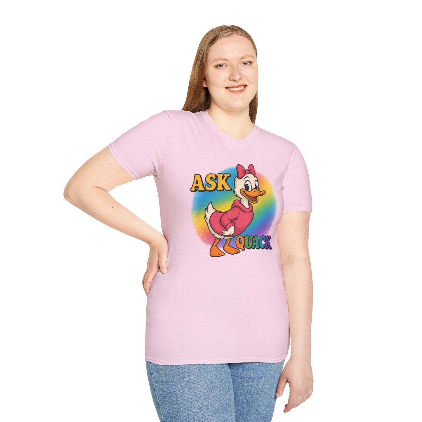Ask Quack Duck Unisex T-Shirt - Funny Graphic Tee for Kids and Adults