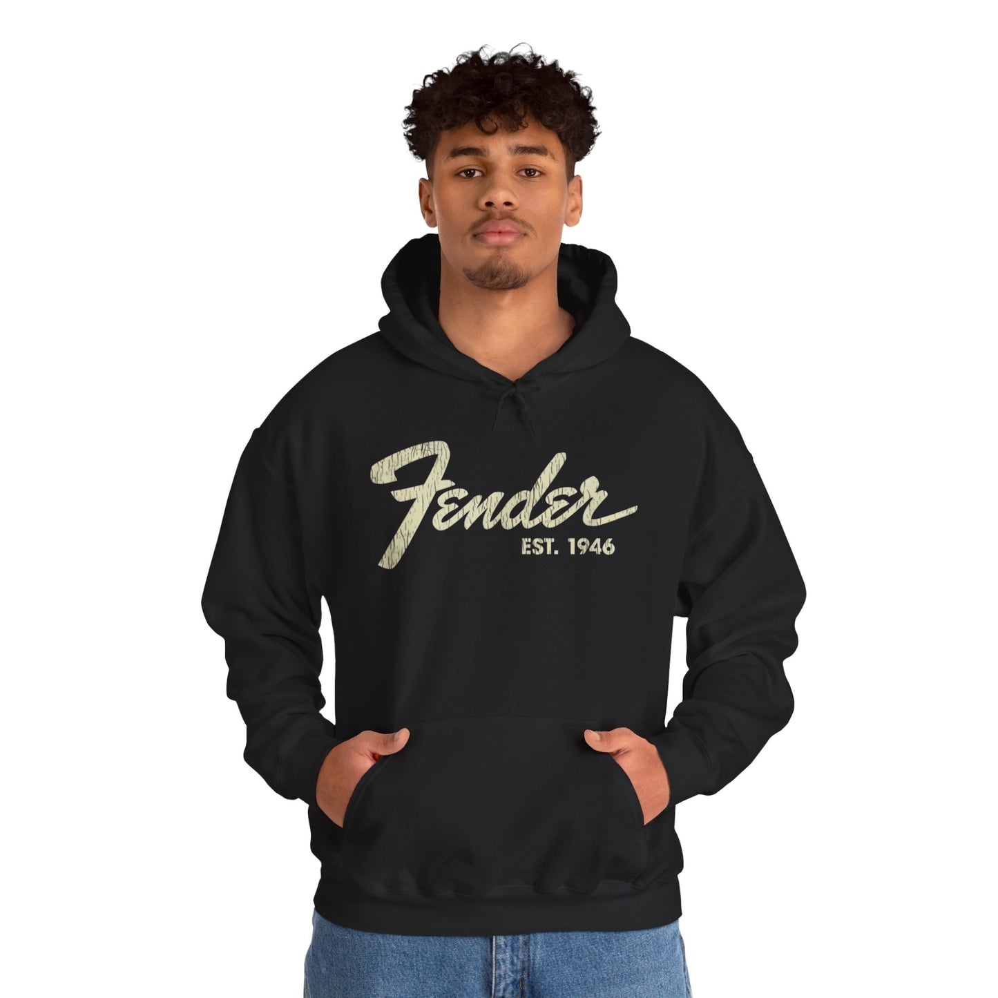 Fender Est 1946 Hoodie - Music Lovers Graphic Sweatshirt