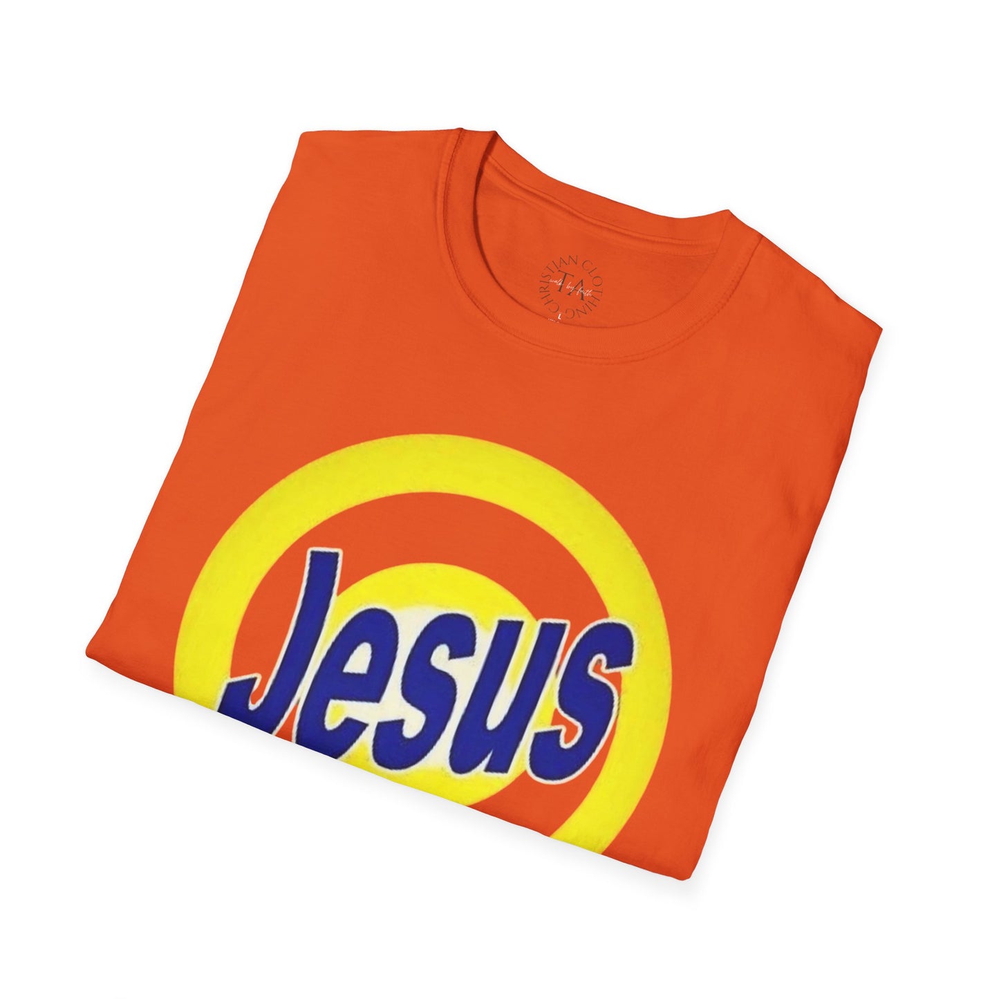 Faith Inspired - Jesus Gets Tough Stains Out Softstyle T-Shirt - Faith-Based Apparel, Christian Gift, Casual Wear, Bible Quote Tee, Unique Religious Shirt