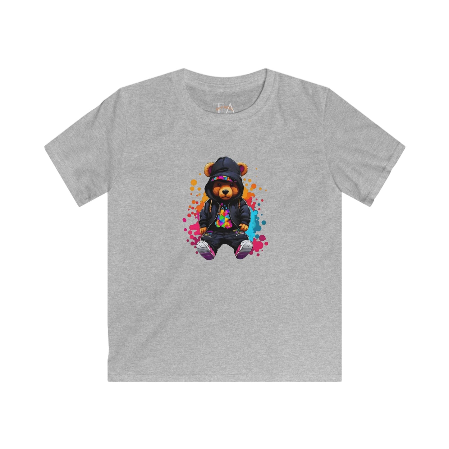 Kids Colorful Bear Tee, Cute Bear Shirt, Fun Graphic Tee, Perfect for Birthdays, Playdates, Gifts for Kids, Playful Summer Wear