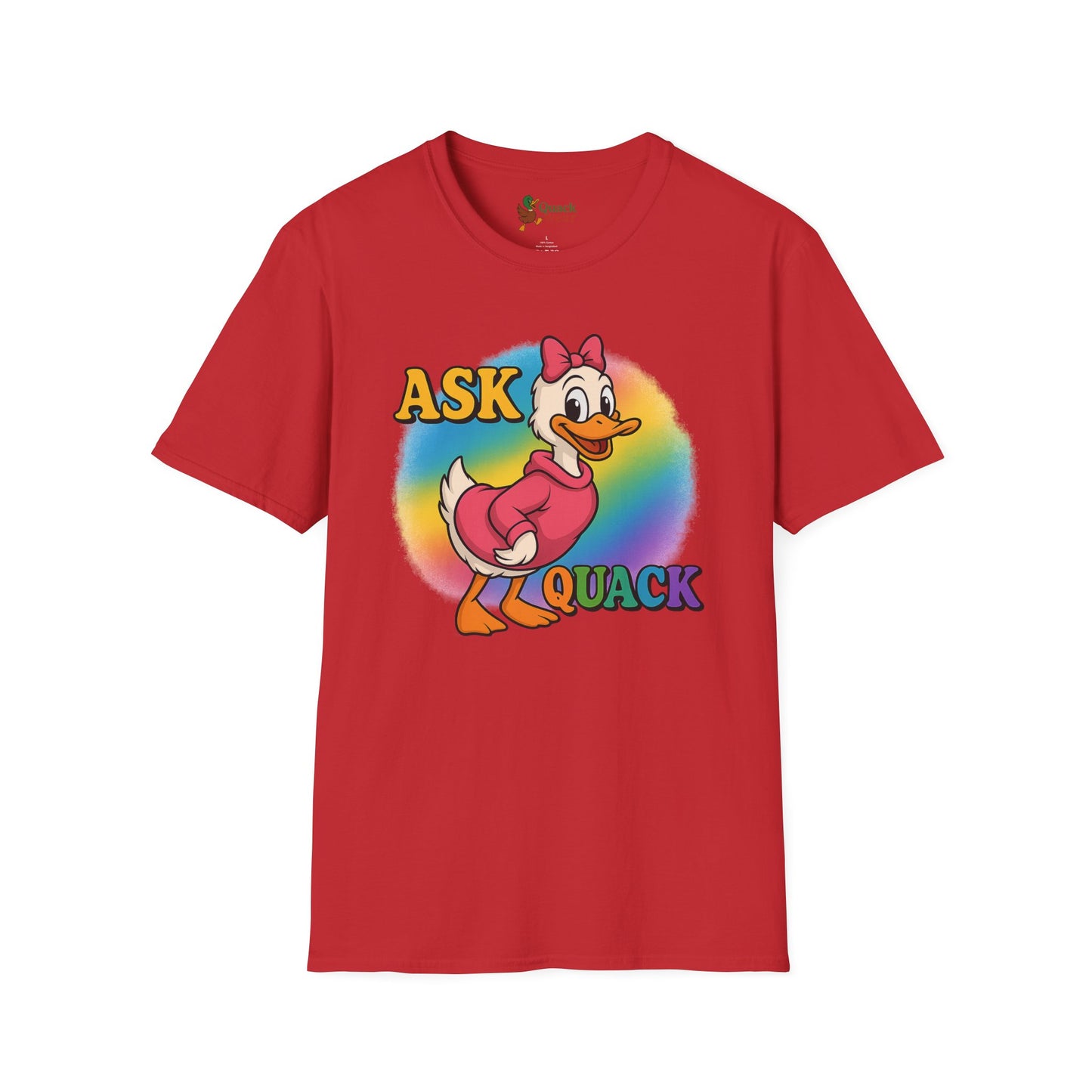 Ask Quack Duck Unisex T-Shirt - Funny Graphic Tee for Kids and Adults