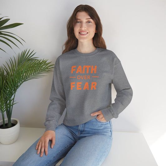 Faith Inspired Faith over Fear Crewneck Sweatshirt -Customizable