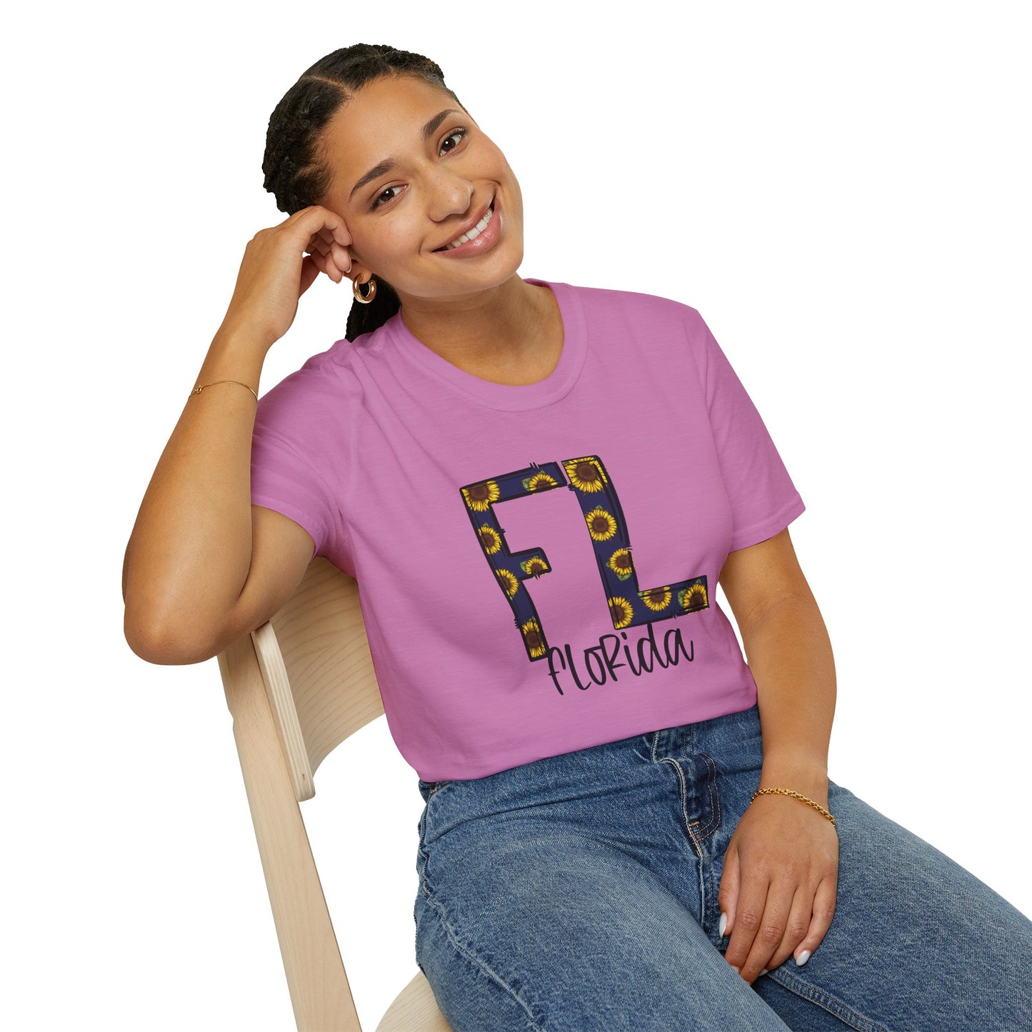 Florida Sunshine Unisex Softstyle T-Shirt, Florida T-Shirt, Graphic Tee, Summer Outfit, Gift for Floridians, Vacation Wear