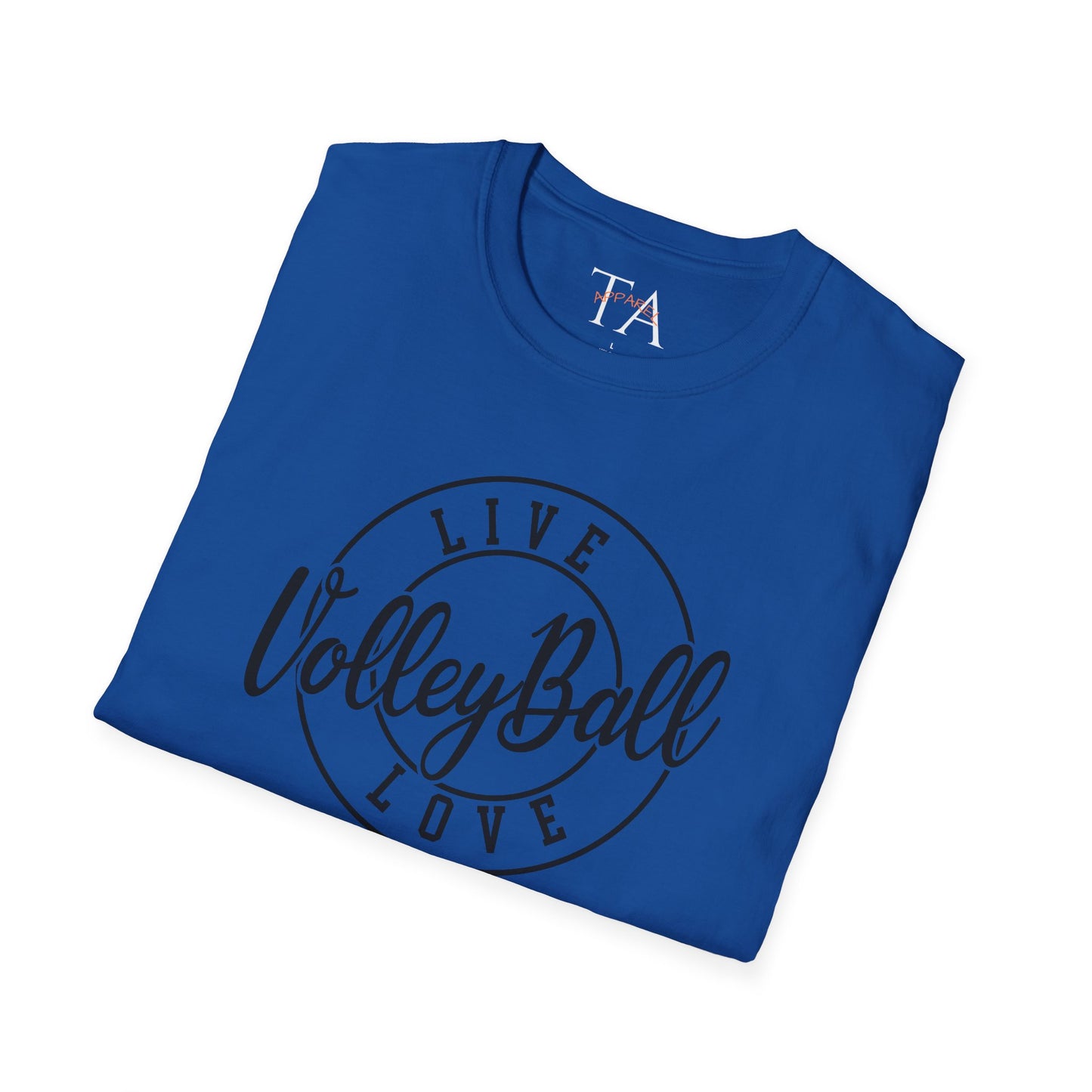 Volleyball Live Love Unisex Softstyle T-Shirt, Sports Tee, Volleyball Gift, Game Day Apparel, Casual Wear, Activewear