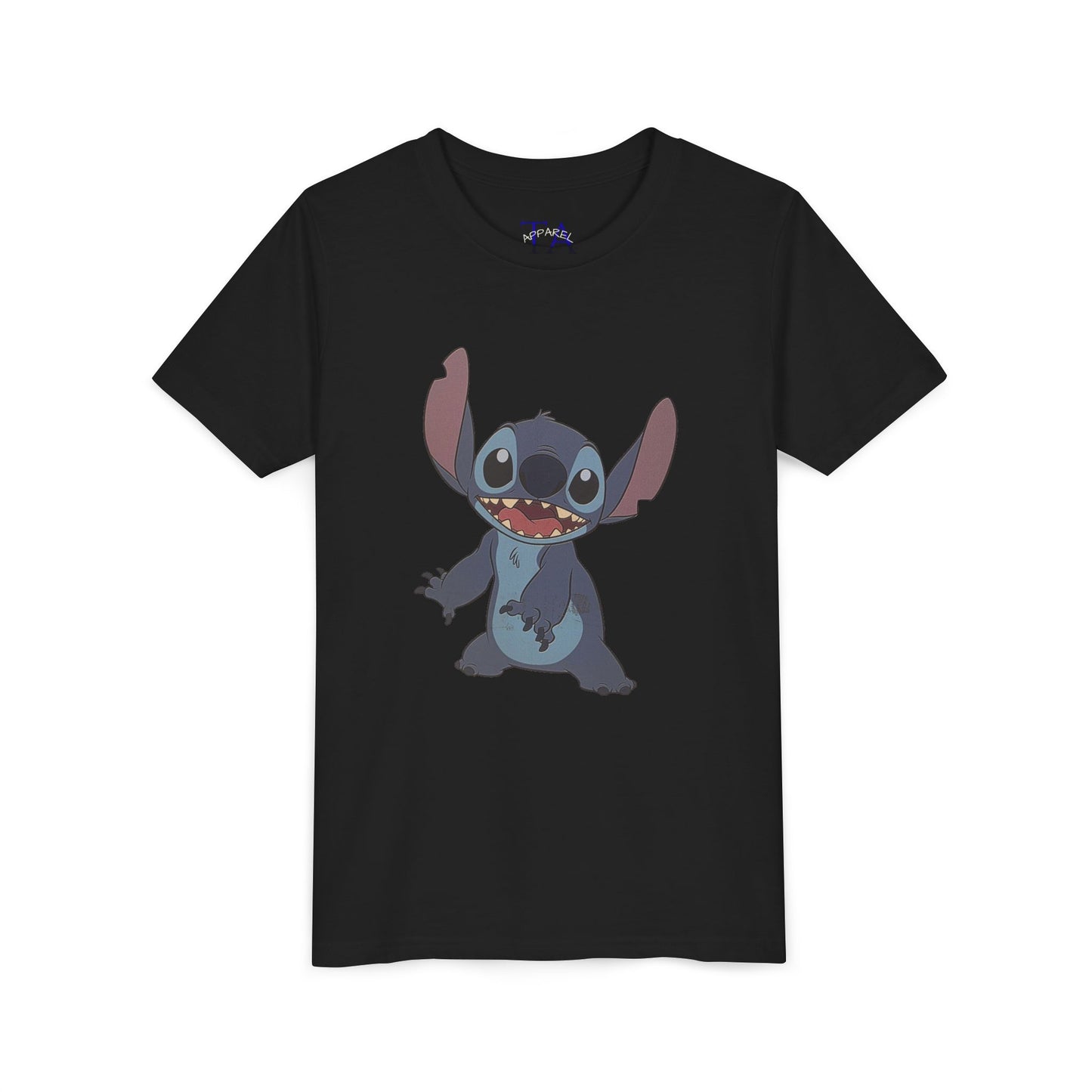 Kids Short Sleeve Tee with Stitch, Cute Kids Tee, Fun Gift for Boys & Girls, Birthday Gift, Summer Wear, Kids' Fashion