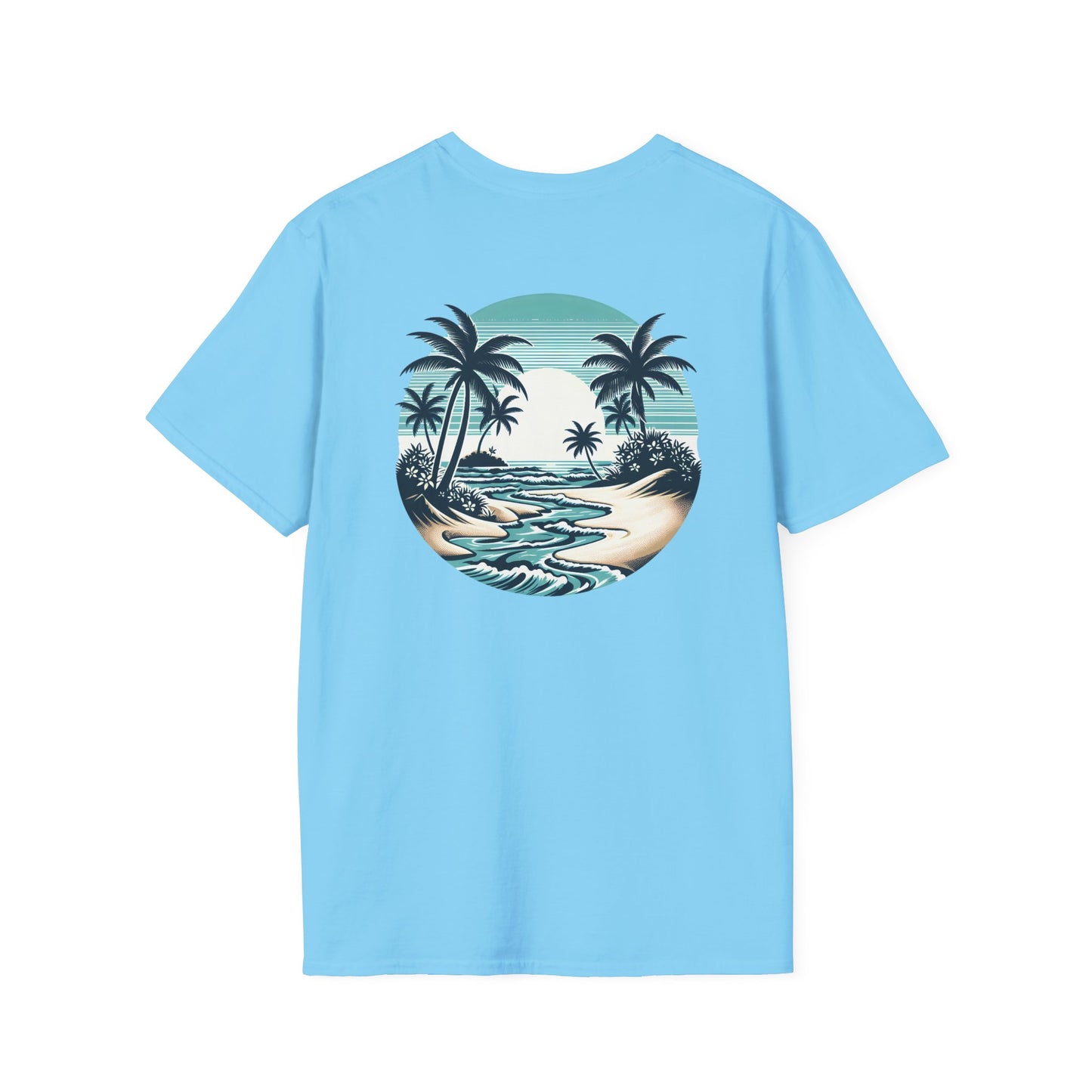 Tropical Vibes T-Shirt - Unisex Softstyle, Beachwear, Summer Fashion, Vacation Tee, Relaxed Fit, Outdoor Events
