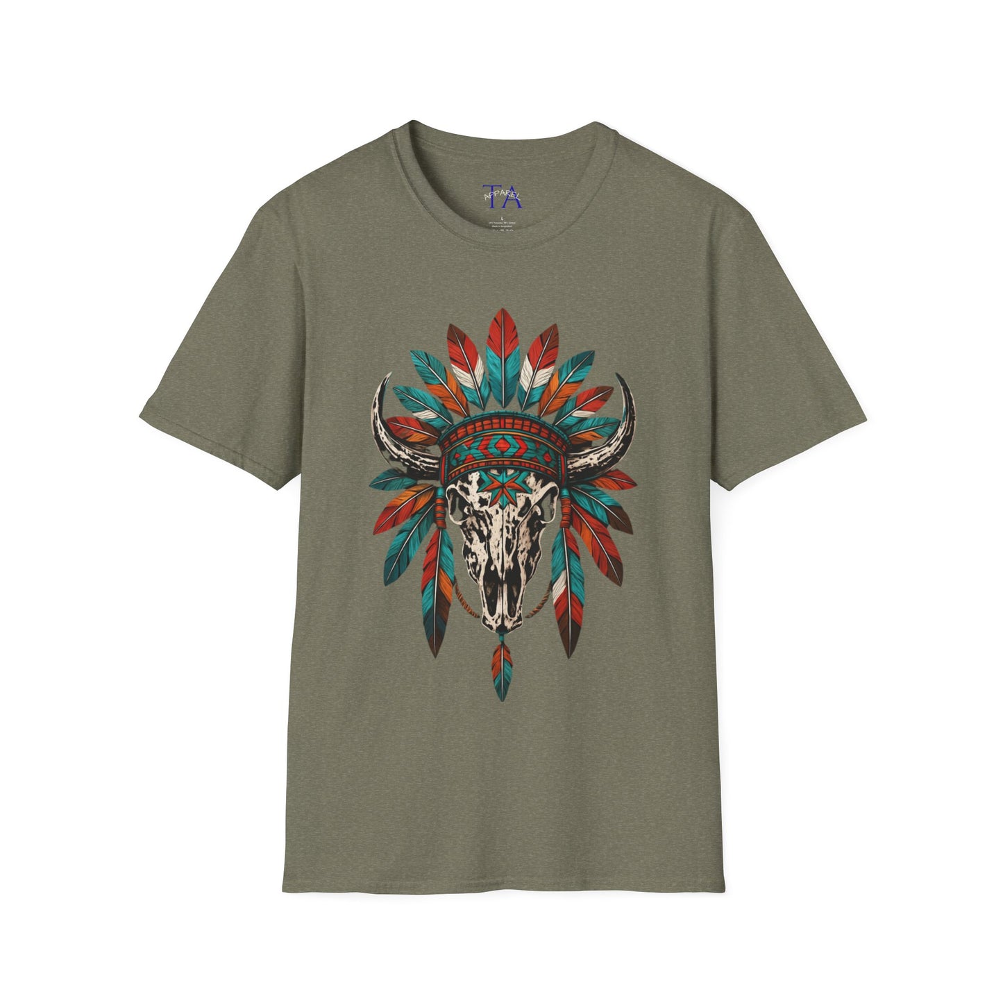 Native American Bull Skull Unisex T-Shirt