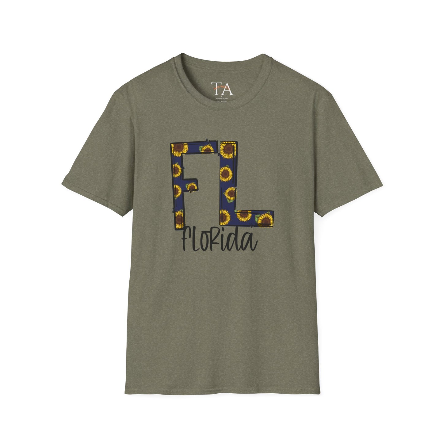 Florida Sunshine Unisex Softstyle T-Shirt, Florida T-Shirt, Graphic Tee, Summer Outfit, Gift for Floridians, Vacation Wear