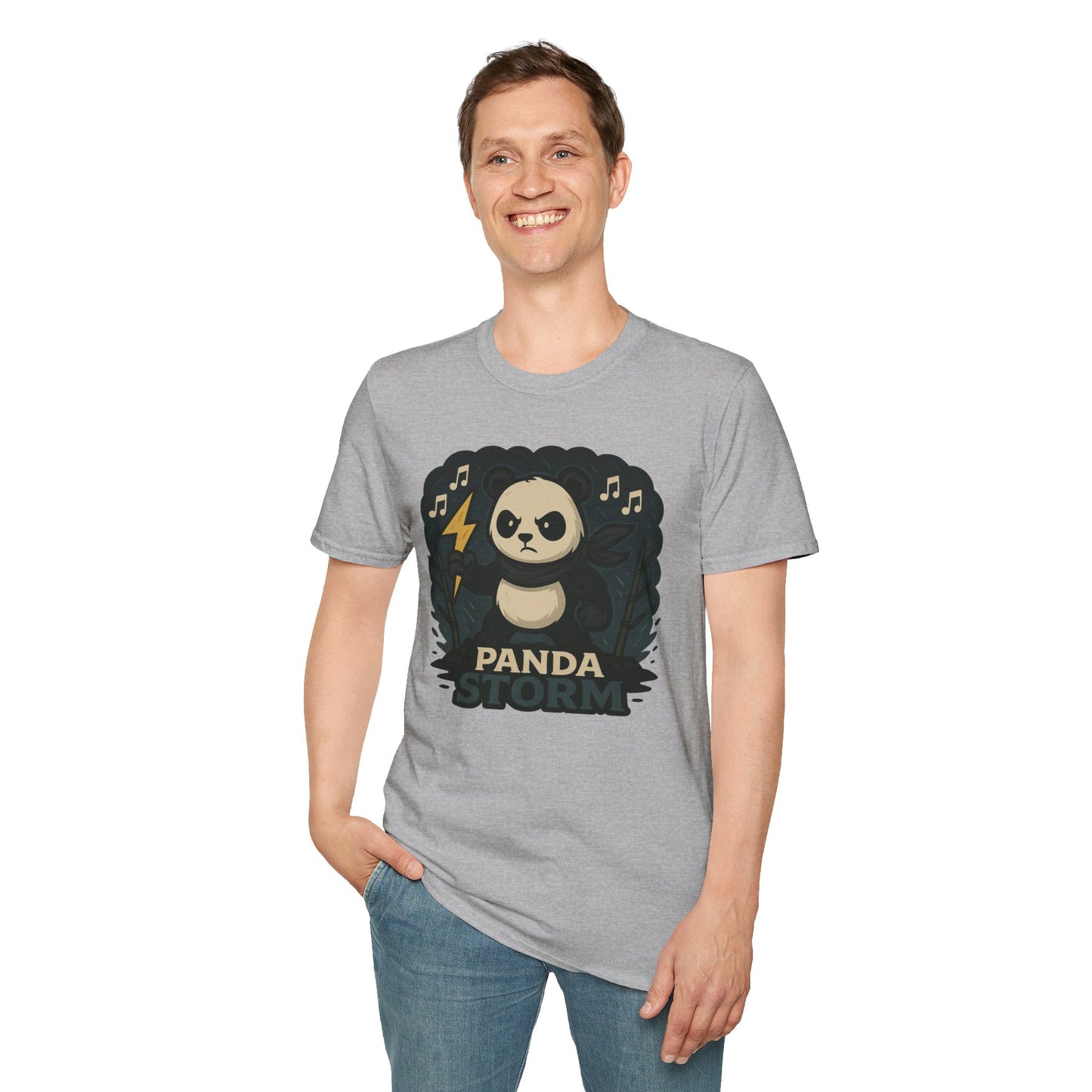 Panda Storm Tee for Animal and Music Lovers - Softstyle T-Shirt