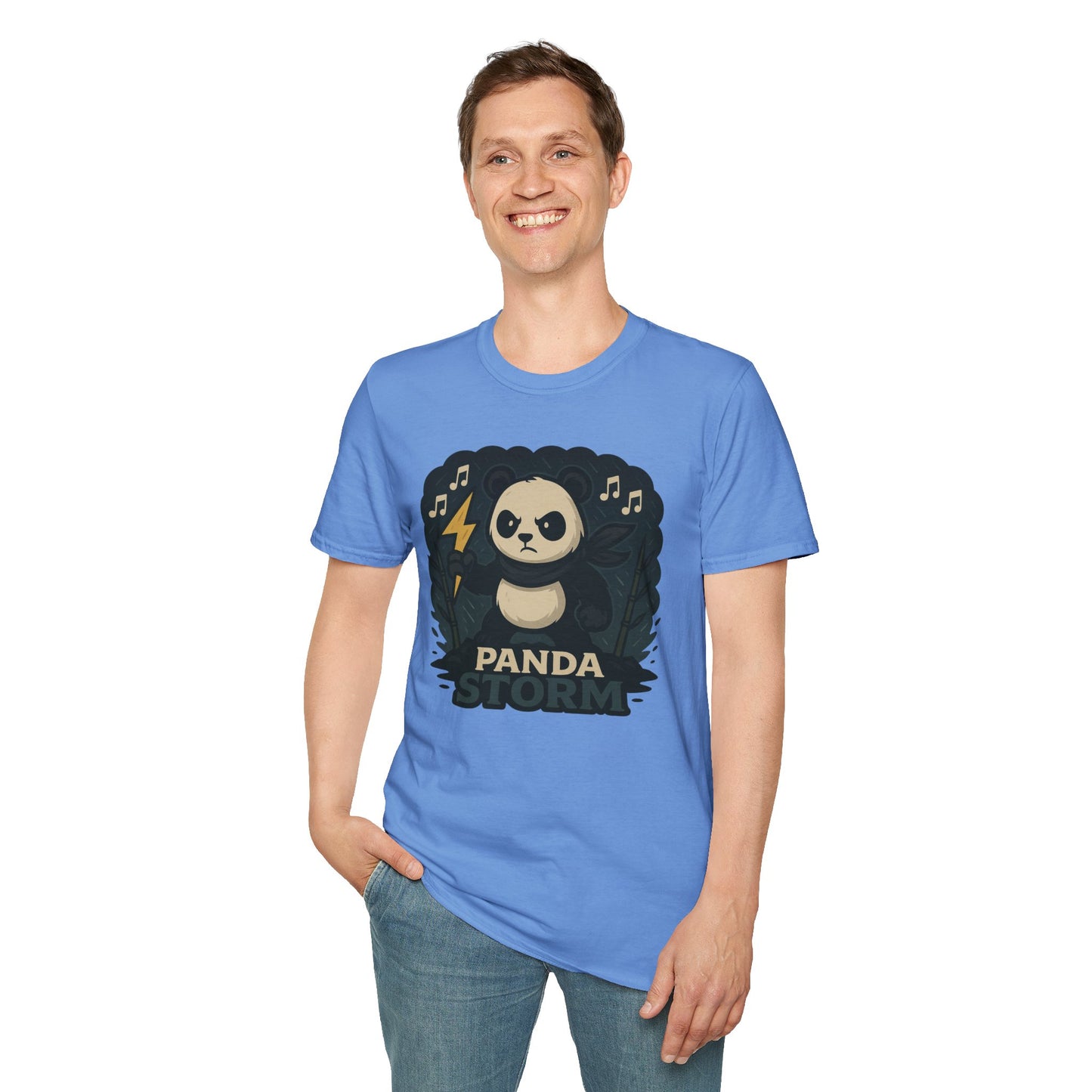 Panda Storm Tee for Animal and Music Lovers - Softstyle T-Shirt