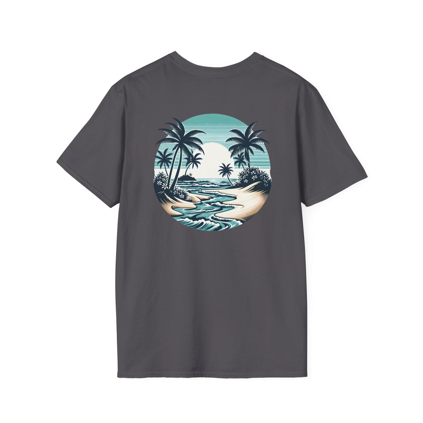 Tropical Vibes T-Shirt - Unisex Softstyle, Beachwear, Summer Fashion, Vacation Tee, Relaxed Fit, Outdoor Events