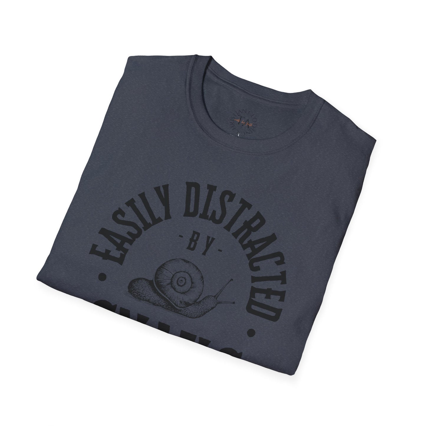 Easily Distracted by Snails Unisex T-Shirt - Cute Graphic Tee for Animal Lovers