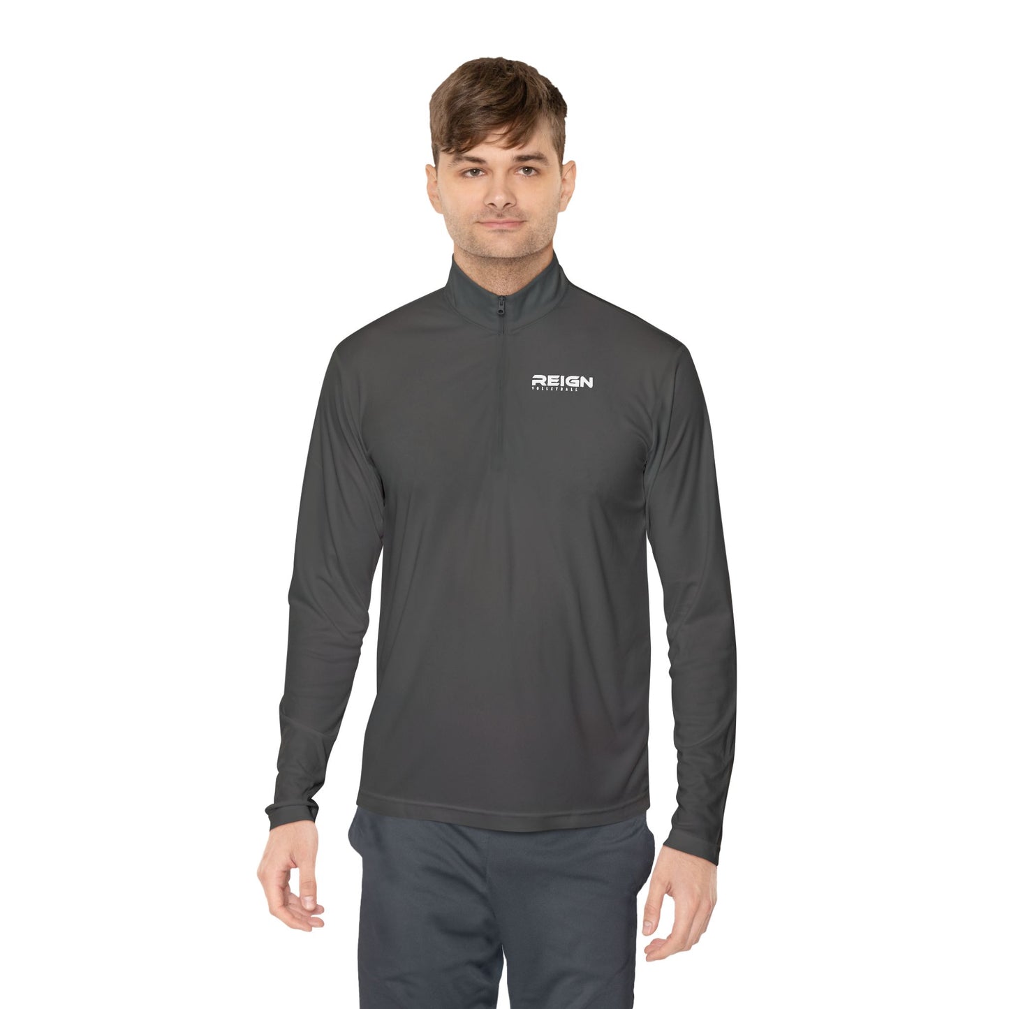 Reign Volleyball Quarter-Zip Pullover — Minimal 'weekend' Chest Logo Pullover