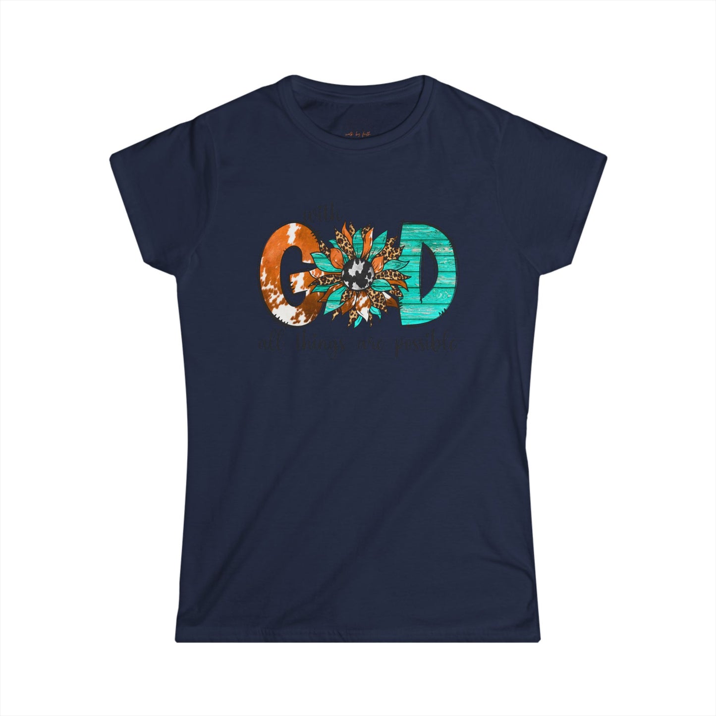 Women's Inspirational Softstyle Tee - "With God All Things Are Possible" - Faith Tee, Christian Shirt, Gift for Her, Uplifting [...]