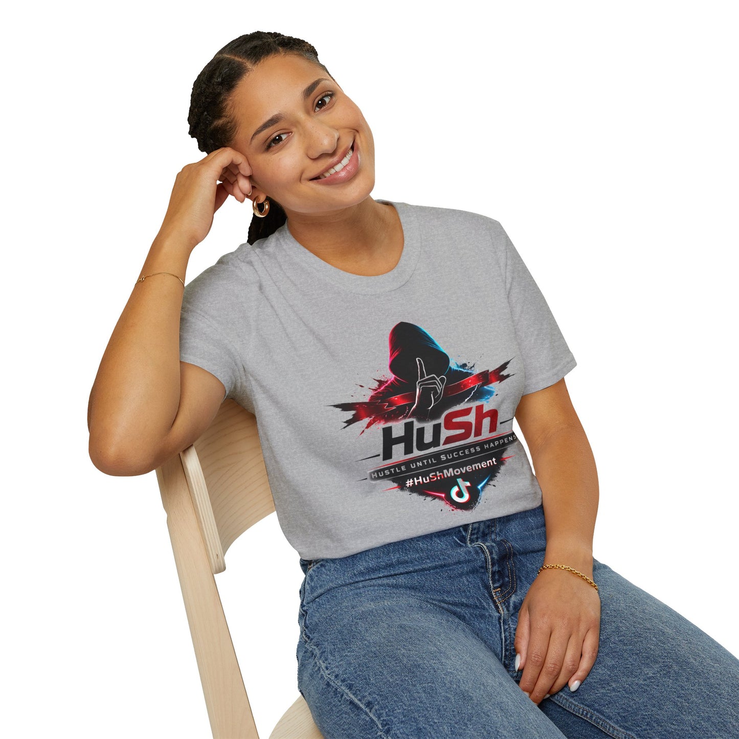 #HuSh silhouette graphic Tee | Hustle Until Success Happens, #HuShMovement