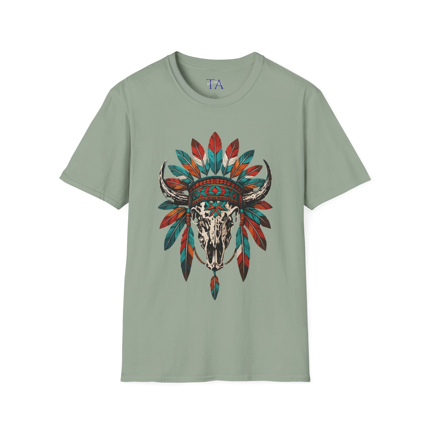Native American Bull Skull Unisex T-Shirt