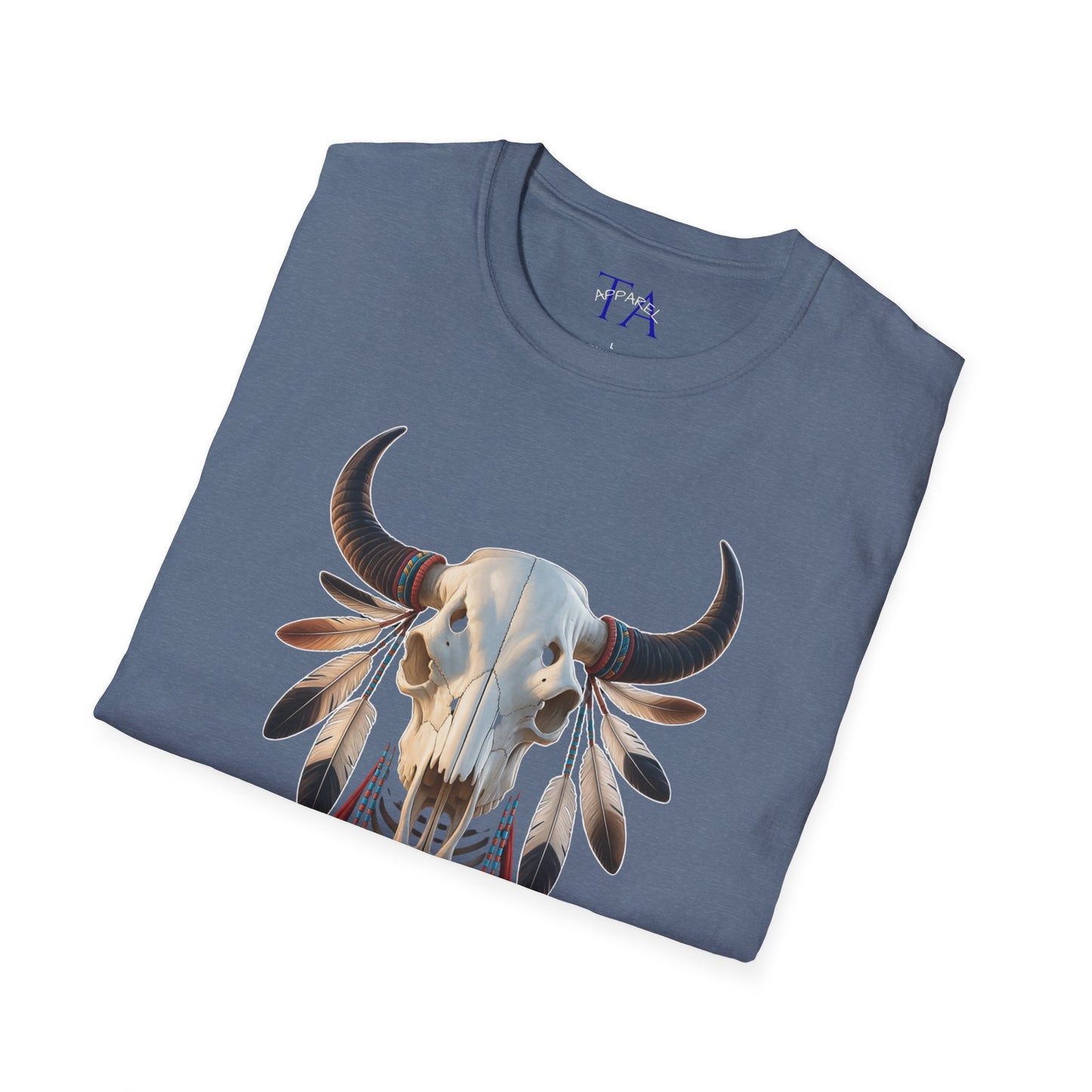 Native American Buffalo Skull T-Shirt - Whispers of the Ancestors
