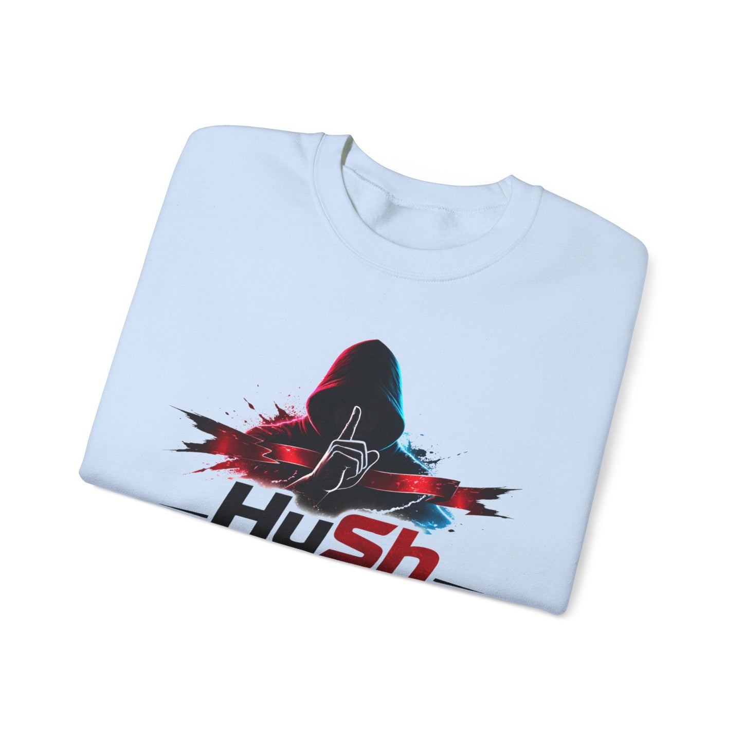 #HuSh Unisex Heavy Blend™ Crewneck Sweatshirt  | Hustle Until Success Happens, #HuShMovement TikTok Logo