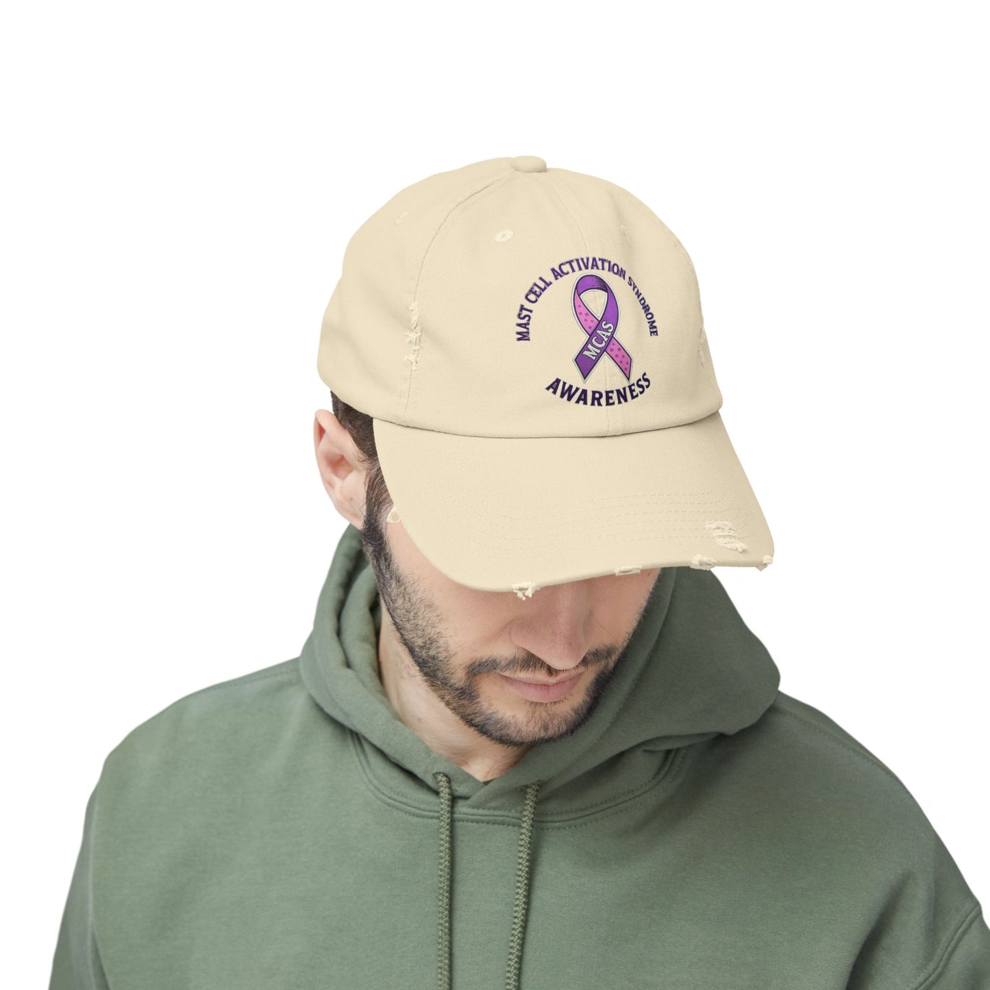 Mast Cell Activation Syndrome Unisex Distressed Awareness Hat