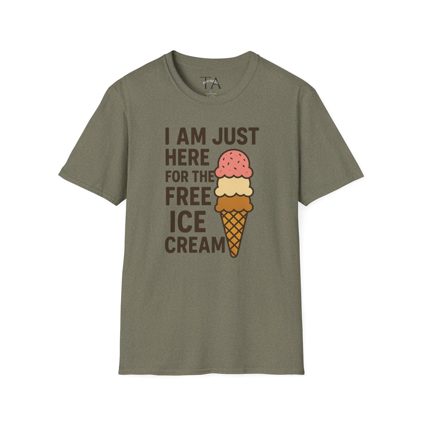 Ice Cream Lover's Unisex T-Shirt, Funny Graphic Tee, Summer Apparel, Sweet Treats Gift, Birthday Humor Shirt