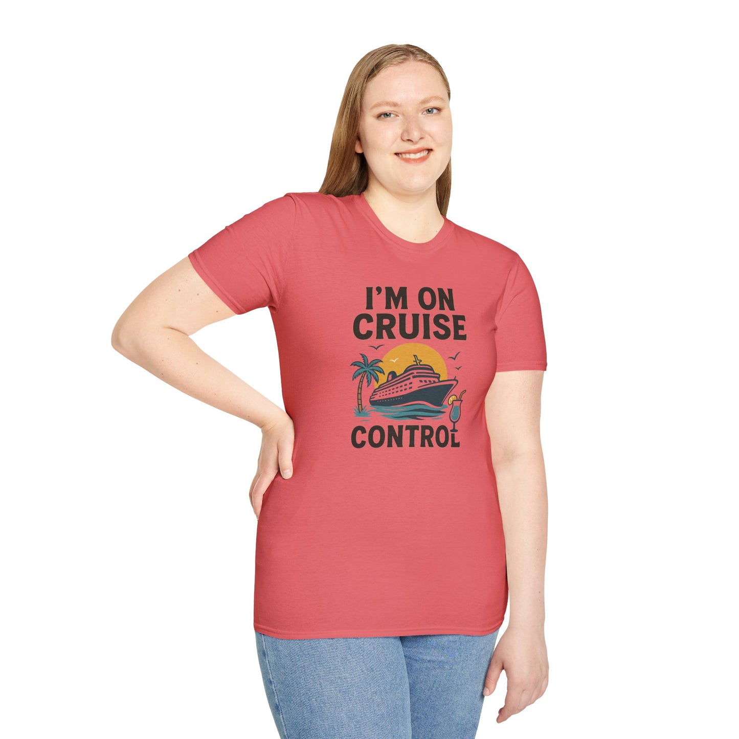 Cruise Control Tee - Unisex Softstyle T-Shirt, Vacation Shirt, Travel Apparel, Summer Wear, Cruise Gift, Relaxation Outfit