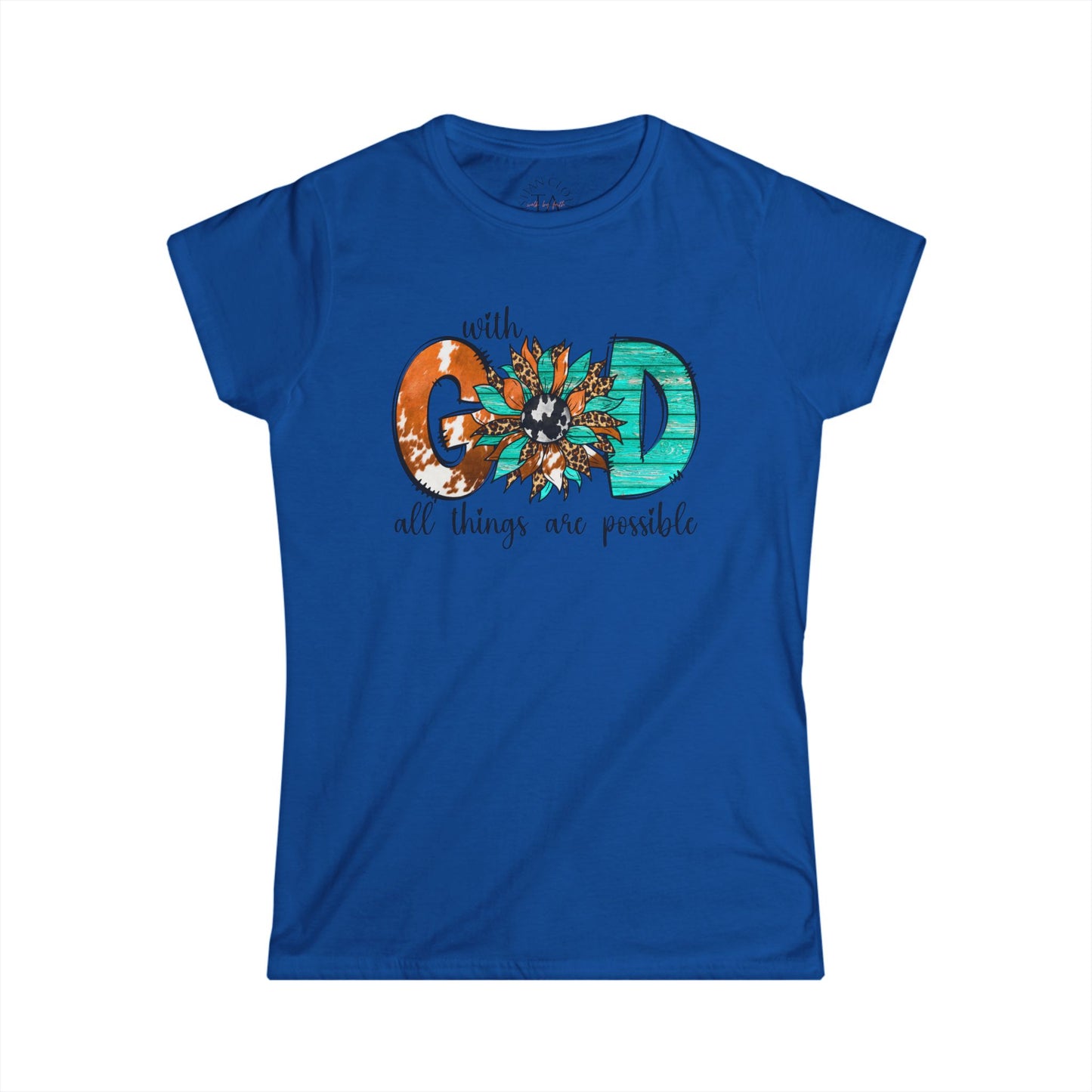 Women's Inspirational Softstyle Tee - "With God All Things Are Possible" - Faith Tee, Christian Shirt, Gift for Her, Uplifting [...]