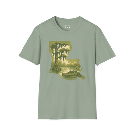Louisiana Nature T-Shirt, Gift for Nature Lovers, Unisex Tee, Travel Souvenir, Outdoor Enthusiast Apparel, Urban Jungle Style