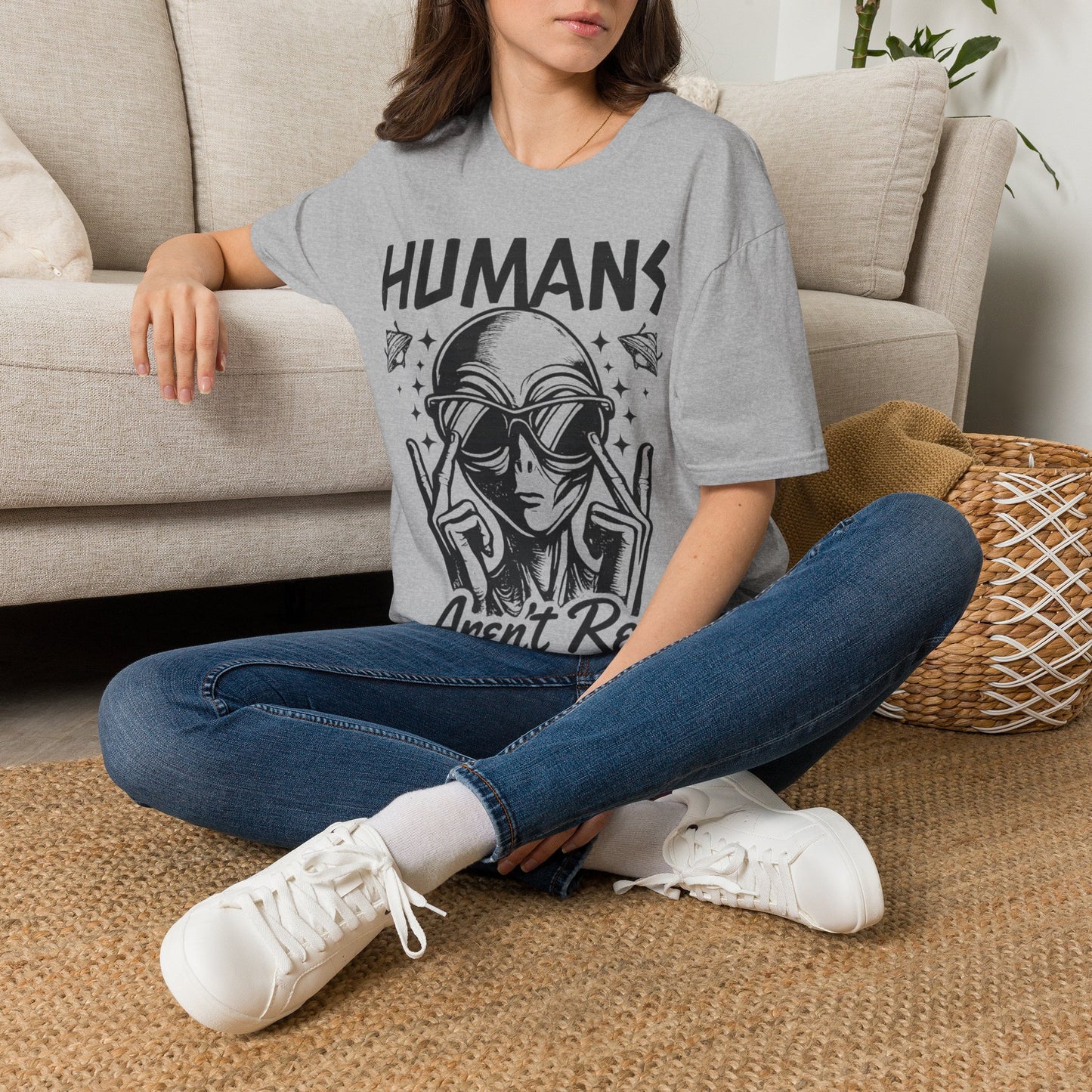 Humans Aren’t Real Alien Gildan Softstyle® T-ShirtUnisex
