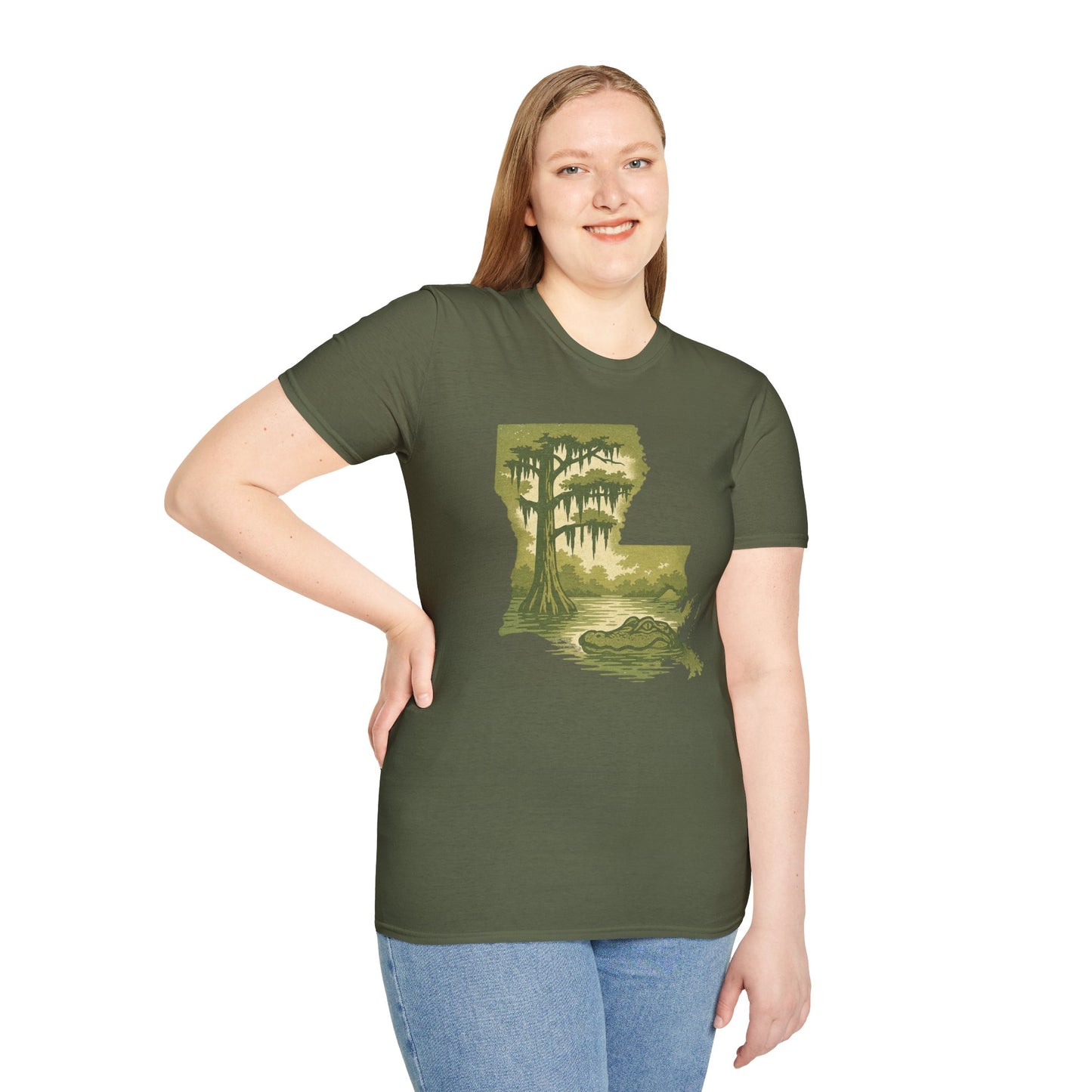 Louisiana Nature T-Shirt, Gift for Nature Lovers, Unisex Tee, Travel Souvenir, Outdoor Enthusiast Apparel, Urban Jungle Style