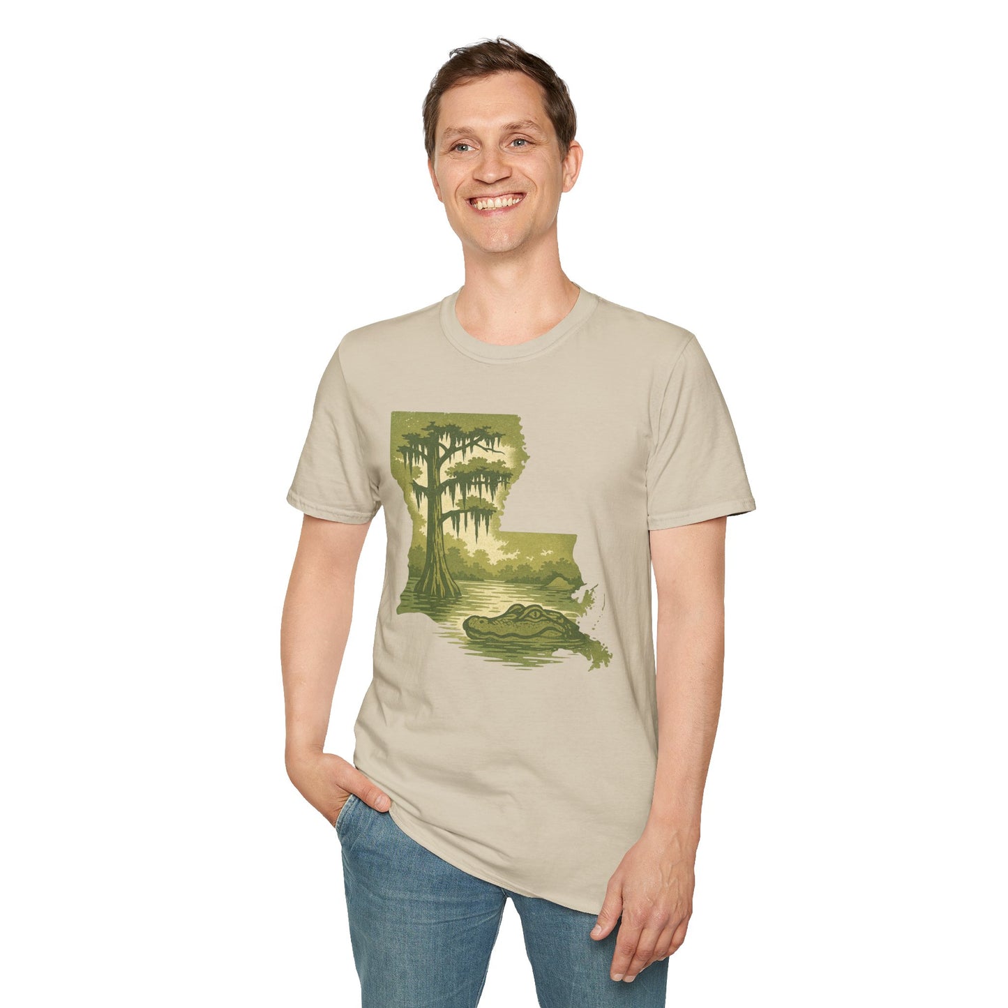 Louisiana Nature T-Shirt, Gift for Nature Lovers, Unisex Tee, Travel Souvenir, Outdoor Enthusiast Apparel, Urban Jungle Style