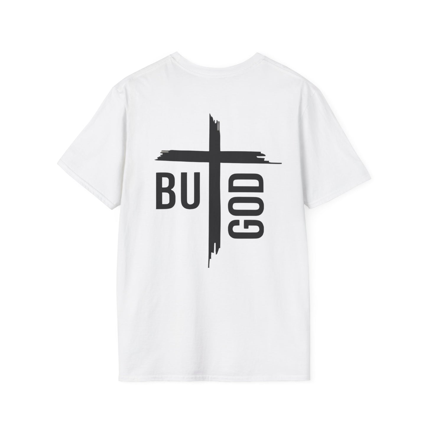 Faith Inspired Unisex Softstyle T-Shirt - 'BUT GOD' - Inspirational Gift for Believers
