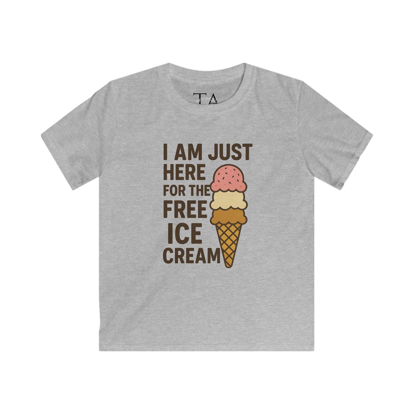 Ice Cream Lover's Youth Unisex T-Shirt, Funny Graphic Tee, Summer Apparel, Sweet Treats Gift, Birthday Humor Shirt