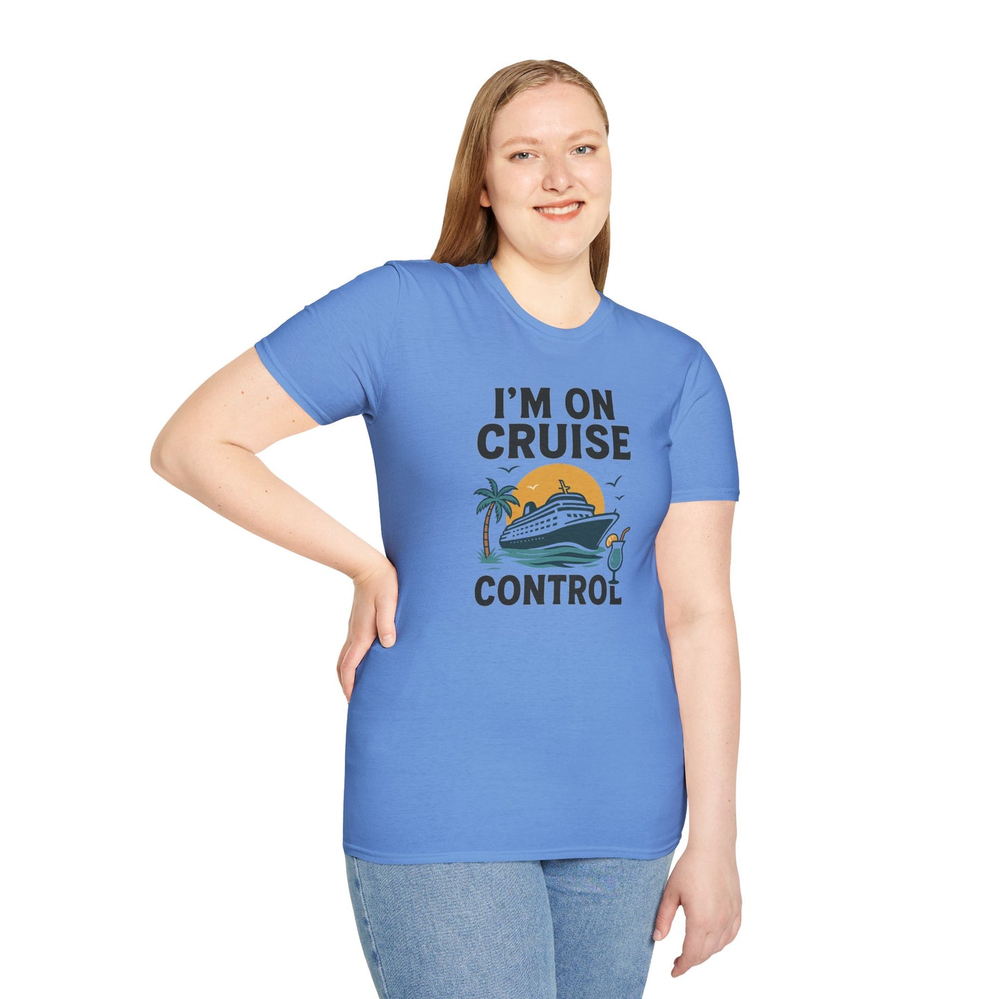 Cruise Control Tee - Unisex Softstyle T-Shirt, Vacation Shirt, Travel Apparel, Summer Wear, Cruise Gift, Relaxation Outfit