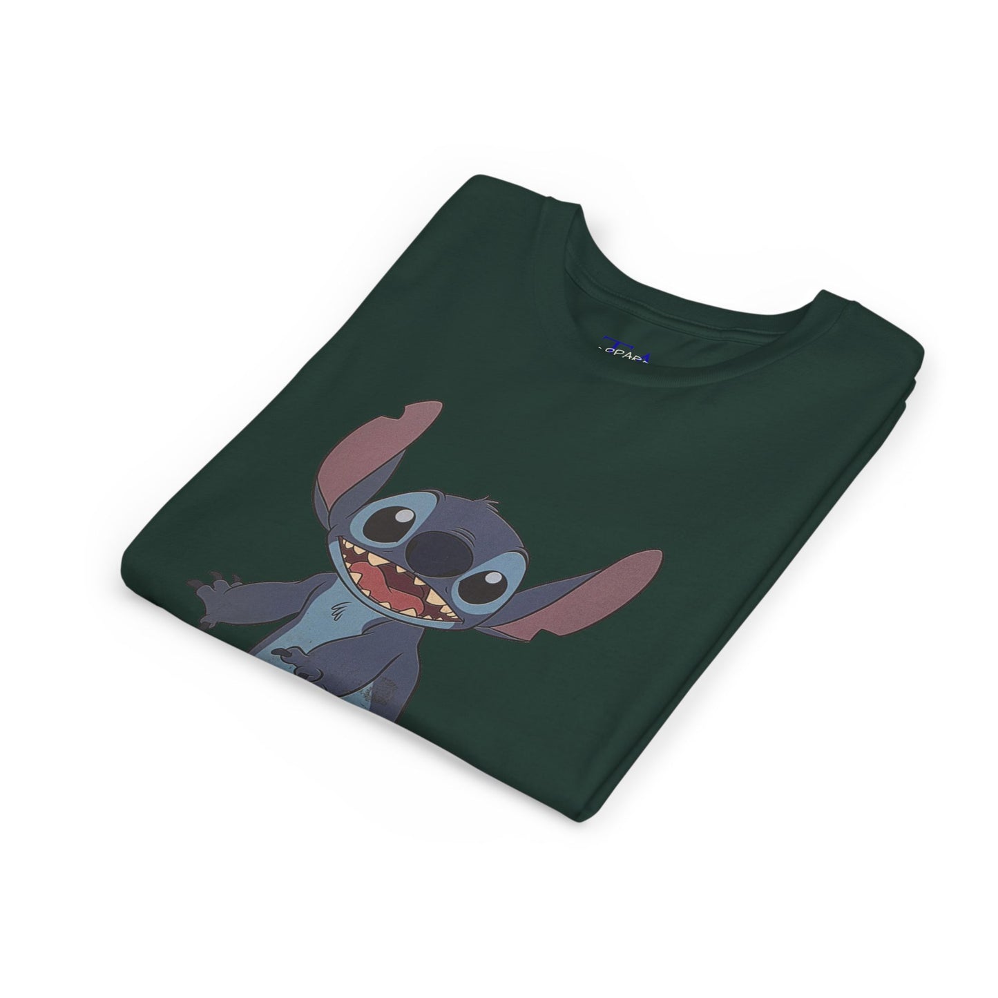 Kids Short Sleeve Tee with Stitch, Cute Kids Tee, Fun Gift for Boys & Girls, Birthday Gift, Summer Wear, Kids' Fashion