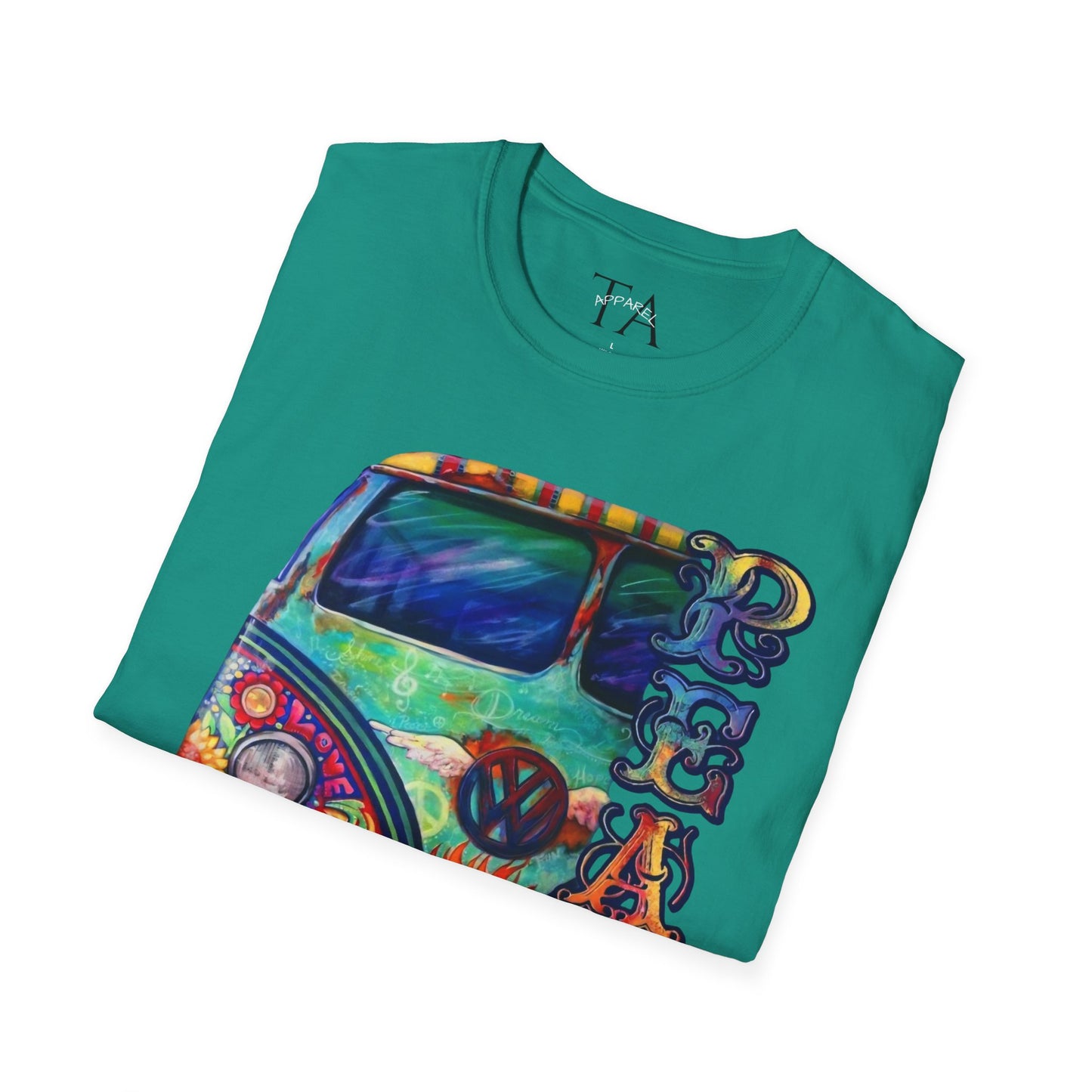 VW Groovy Peace & Love Retro Festival Shirt Tie-Dye T-Shirt