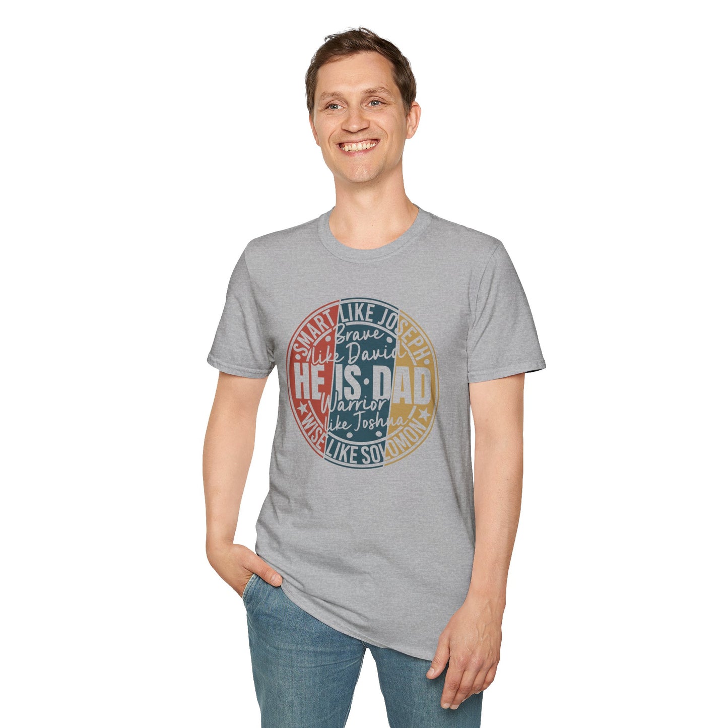 Faith Inspired Smart Like Dad Unisex Softstyle T-Shirt, Gifts for Father's Day, Casual Wear, Birthday Shirt, Dad Life Tee