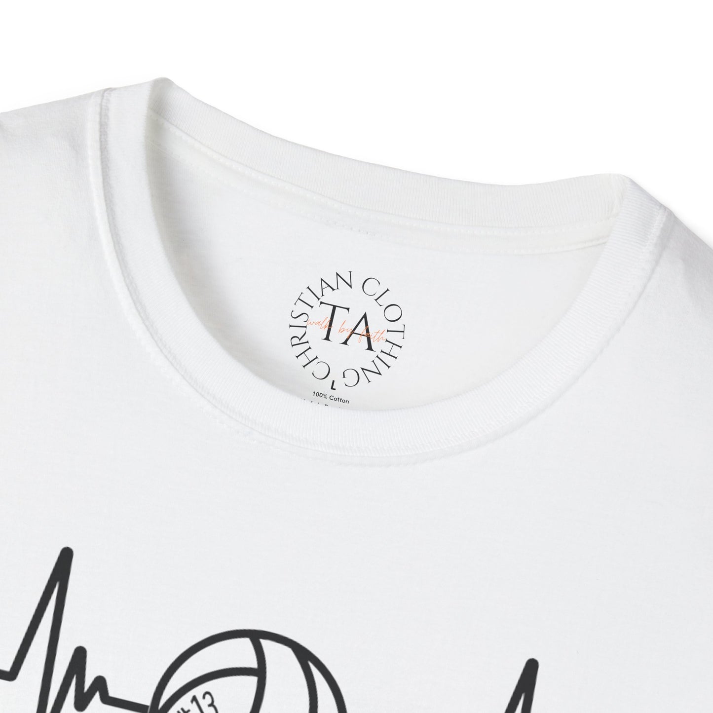 Volleyball Parent Heartbeat T-Shirt Soft Cotton Tee Customizable for Sports Enthusiasts, Gifts for Moms & Dads, Team Spirit Apparel, Athletic Wear