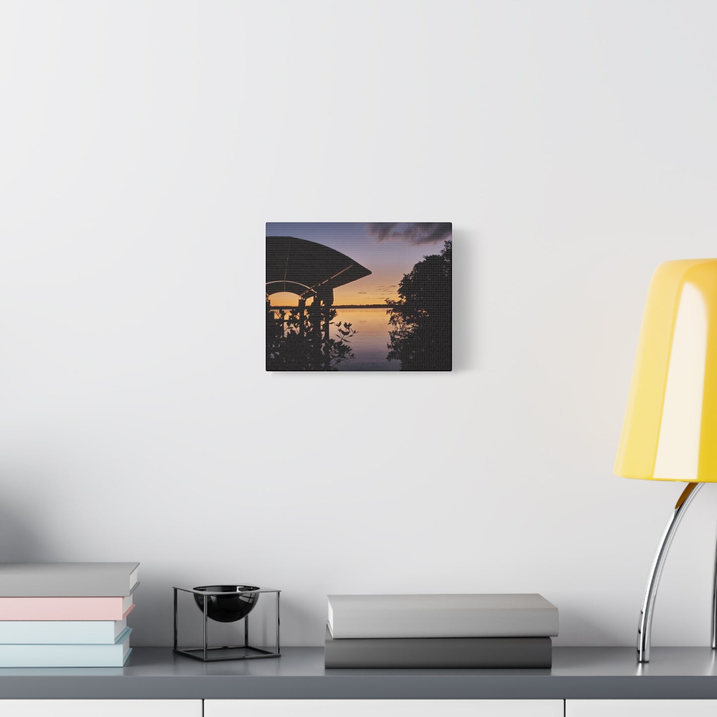 Serene and Vibrant Sunset on the River - Canvas Wal Art