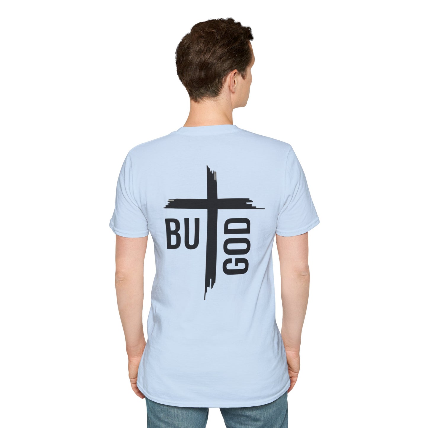 Faith Inspired Unisex Softstyle T-Shirt - 'BUT GOD' - Inspirational Gift for Believers
