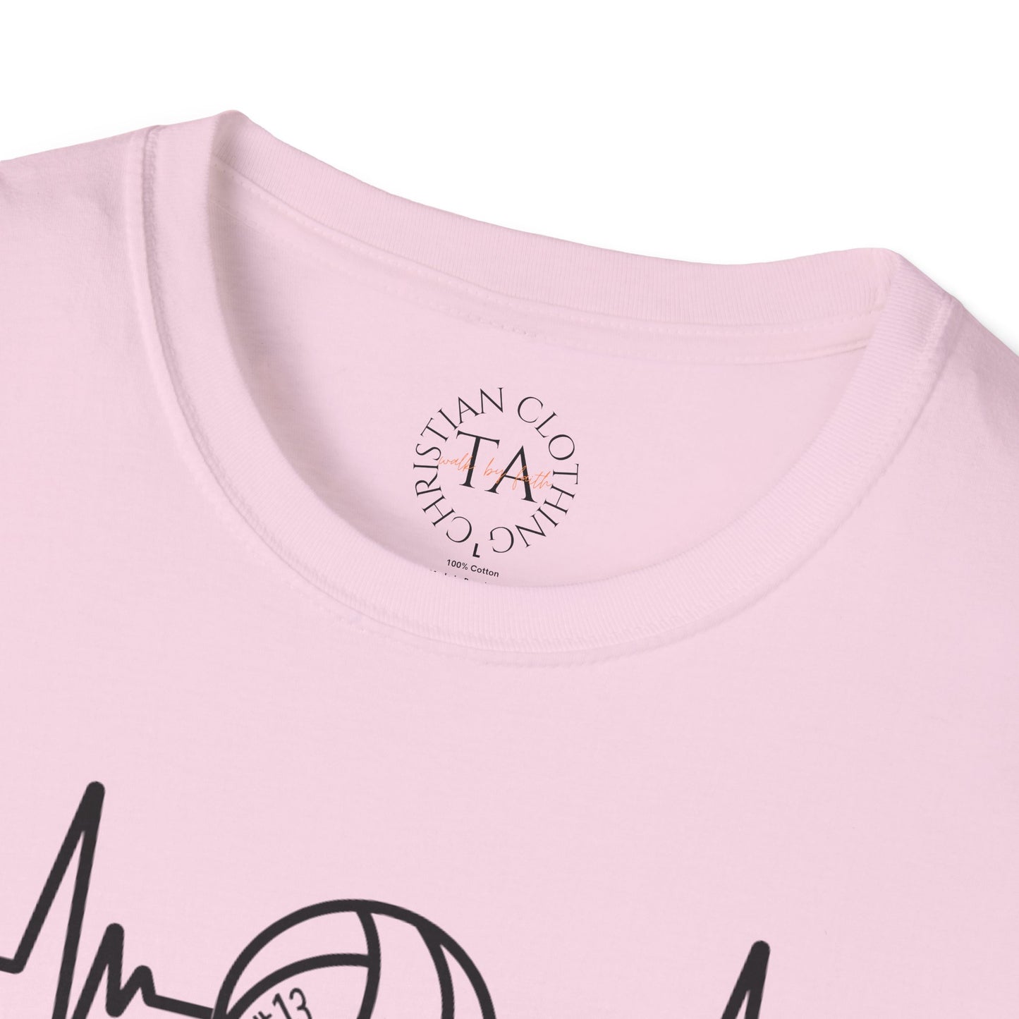 Volleyball Parent Heartbeat T-Shirt Soft Cotton Tee Customizable for Sports Enthusiasts, Gifts for Moms & Dads, Team Spirit Apparel, Athletic Wear