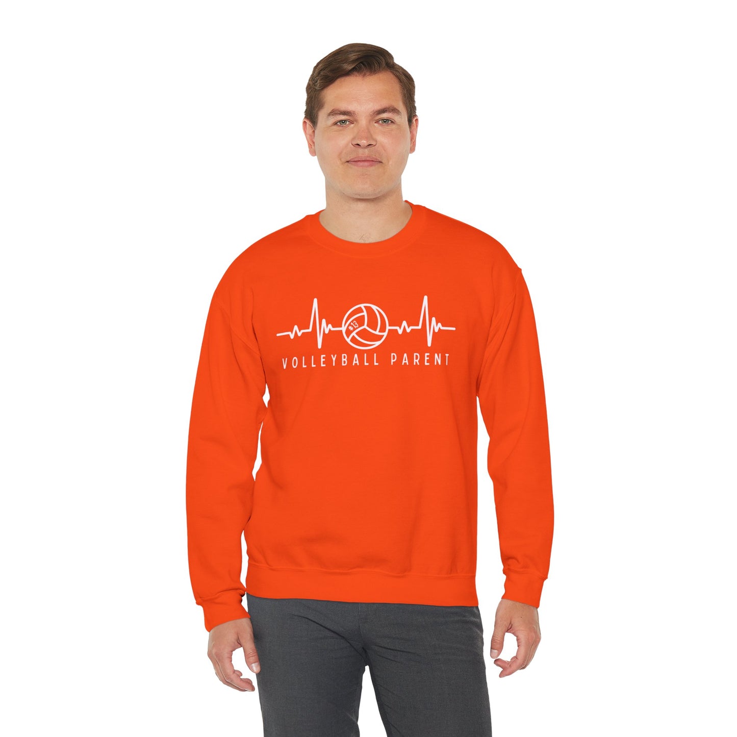 Volleyball Heartbeat Crewneck Sweatshirt #13, Quality Sweatshirt, Parent Gift, Volleyball Fan Apparel, Sports Lover Top