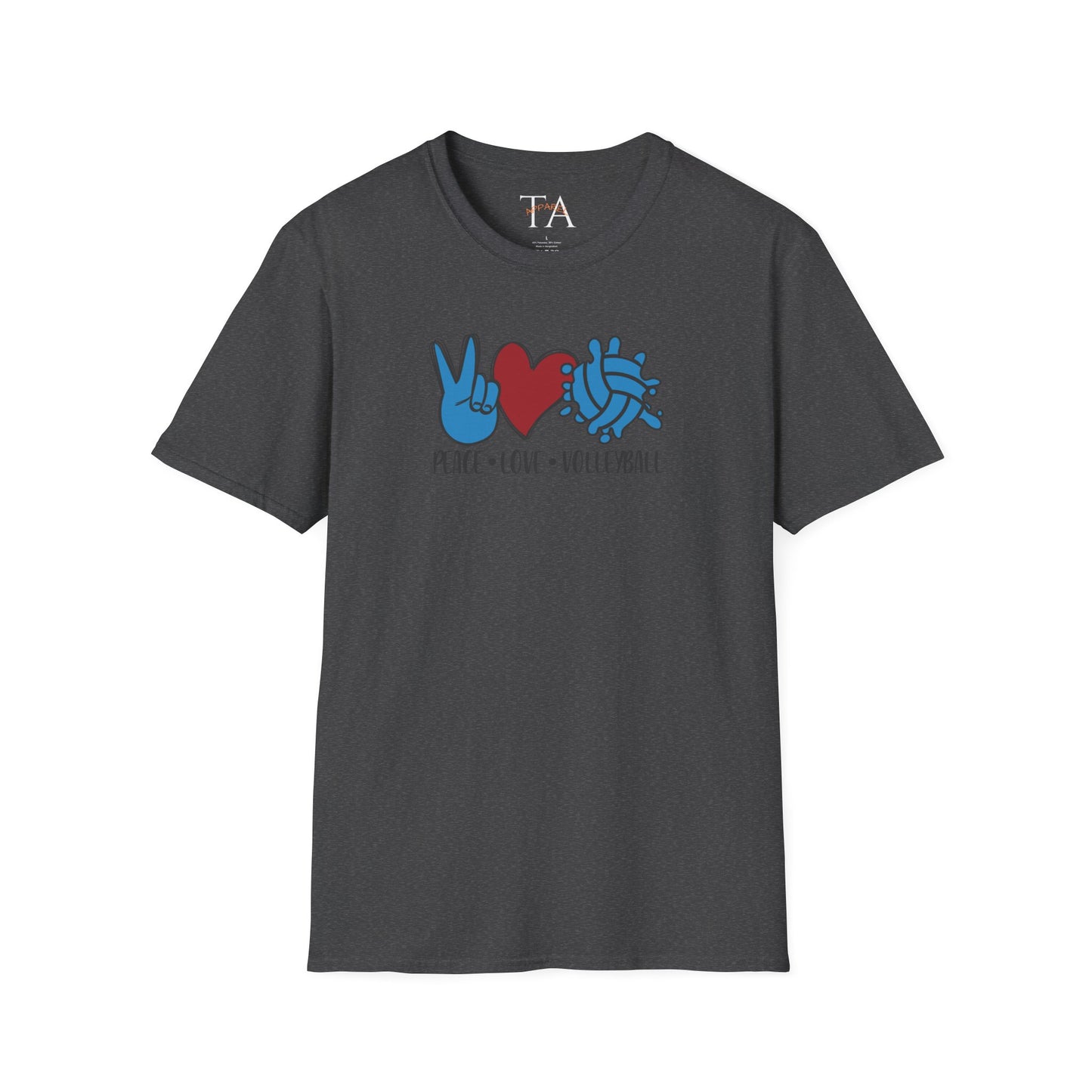 Peace Love Volleyball Unisex T-Shirt, Casual Tee, Sports Apparel, Gift for Volleyball Lovers, Summer Fashion