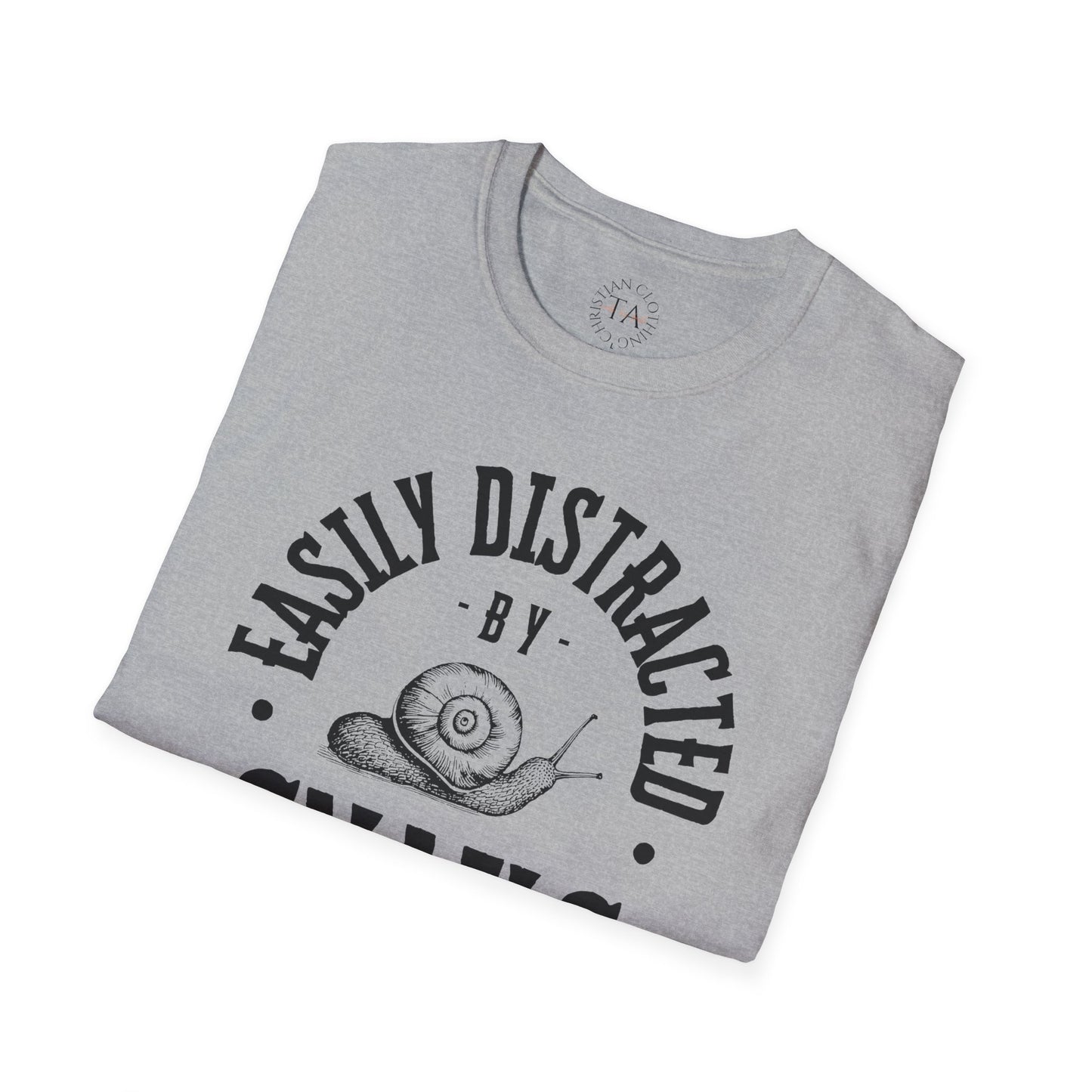 Easily Distracted by Snails Unisex T-Shirt - Cute Graphic Tee for Animal Lovers