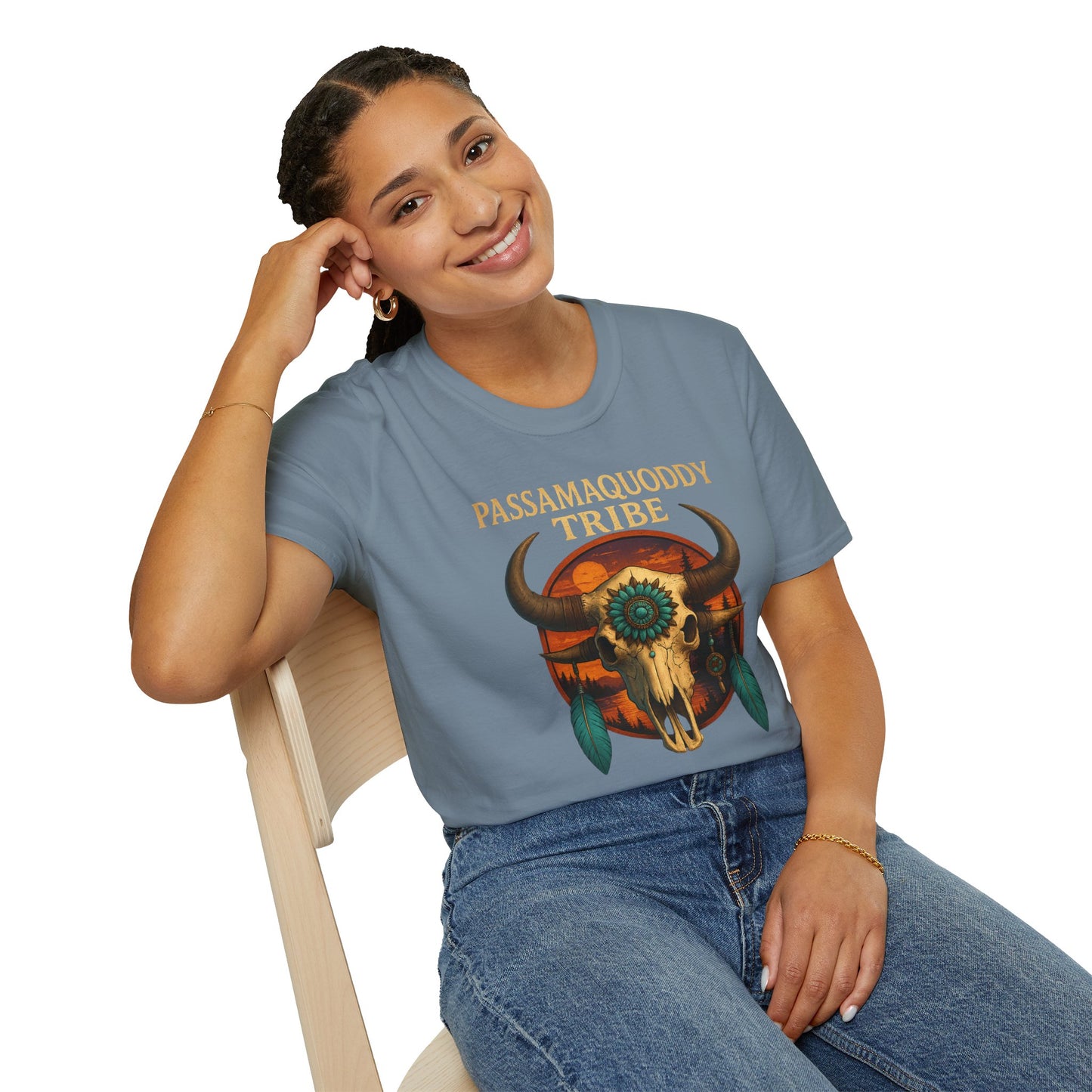 Tribal Graphic T-Shirt - Passamaquoddy Tribe Design2, Gift for Adventurers